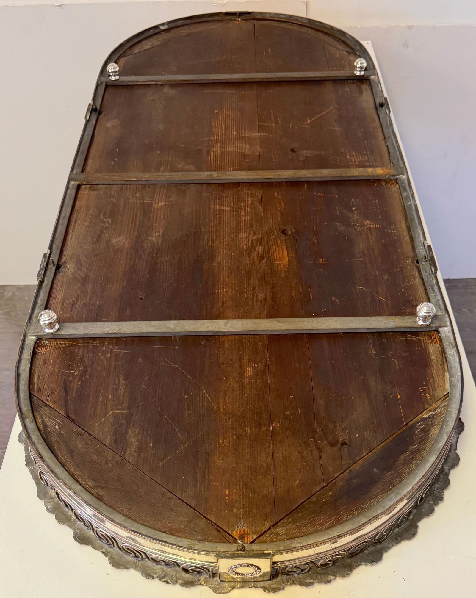 Large Sheffield Plate Mirrored Table Centerpiece / Plateau, Attributed Boulton - 4