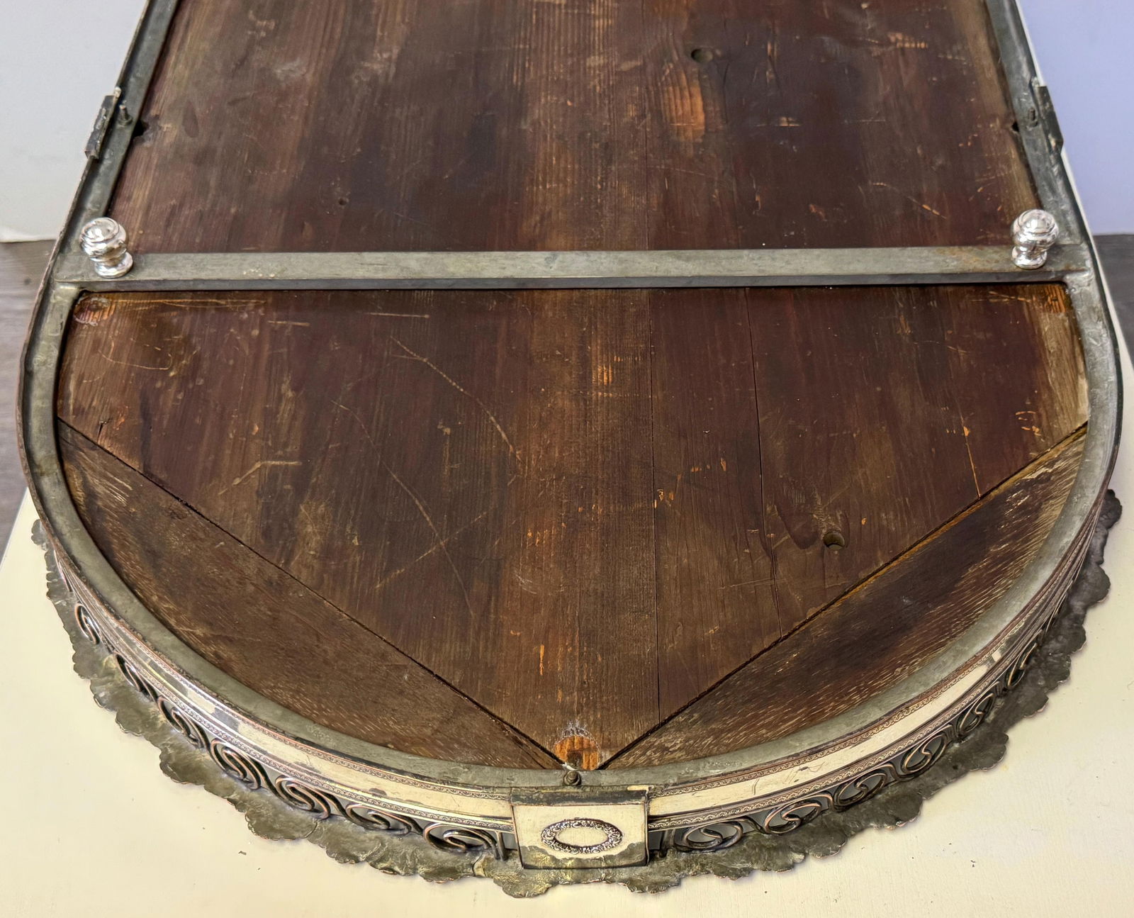 Large Sheffield Plate Mirrored Table Centerpiece / Plateau, Attributed Boulton - 5