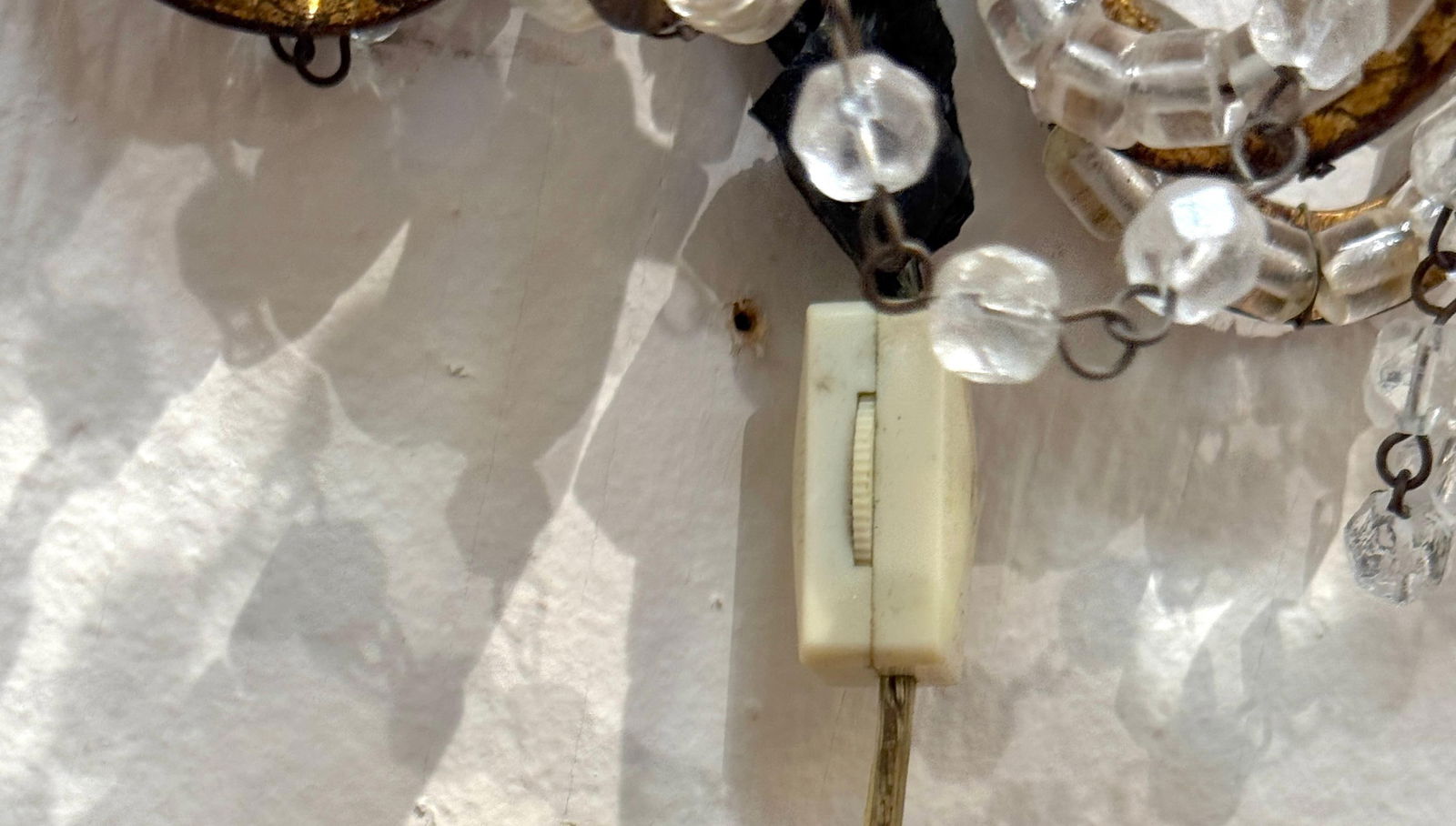 Large Pair of Maria Theresa Style Crystal 7-Light Wall Sconces, Italy Circa 1950 - 16