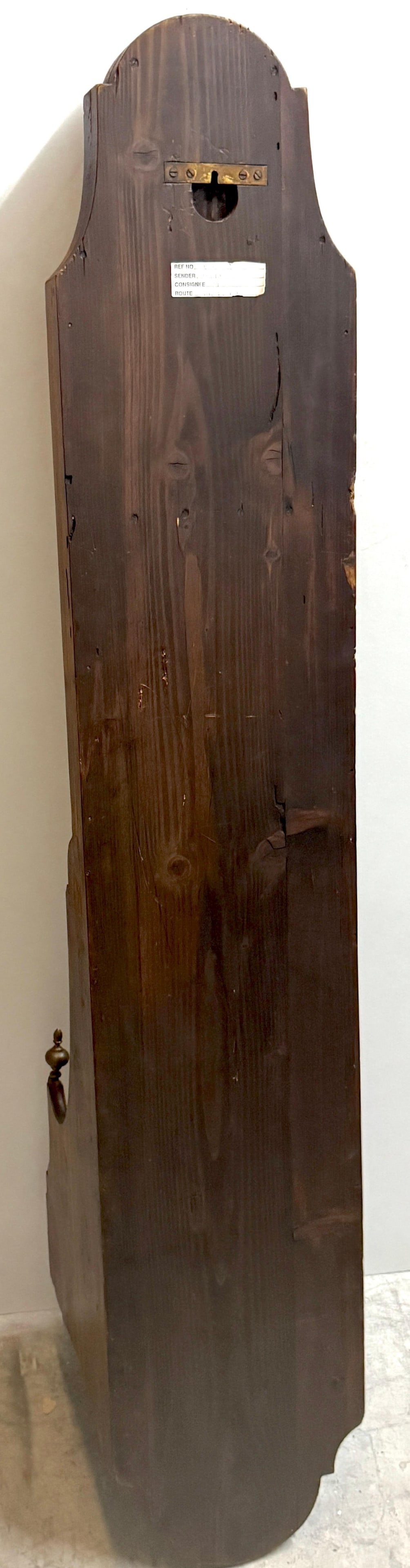 Italian Rustic Neoclassical Hanging Rifle Cabinet Fruitwood and Brass, C. 1950s - 8