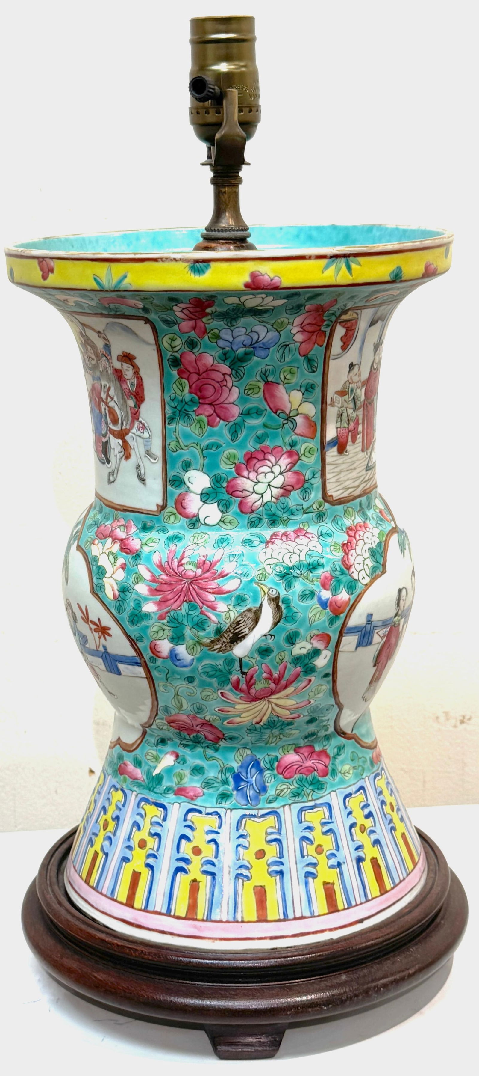 Early 19th Century Chinese Export Famille Rose (Fencai) Gu-Form, Now as a Lamp - 7