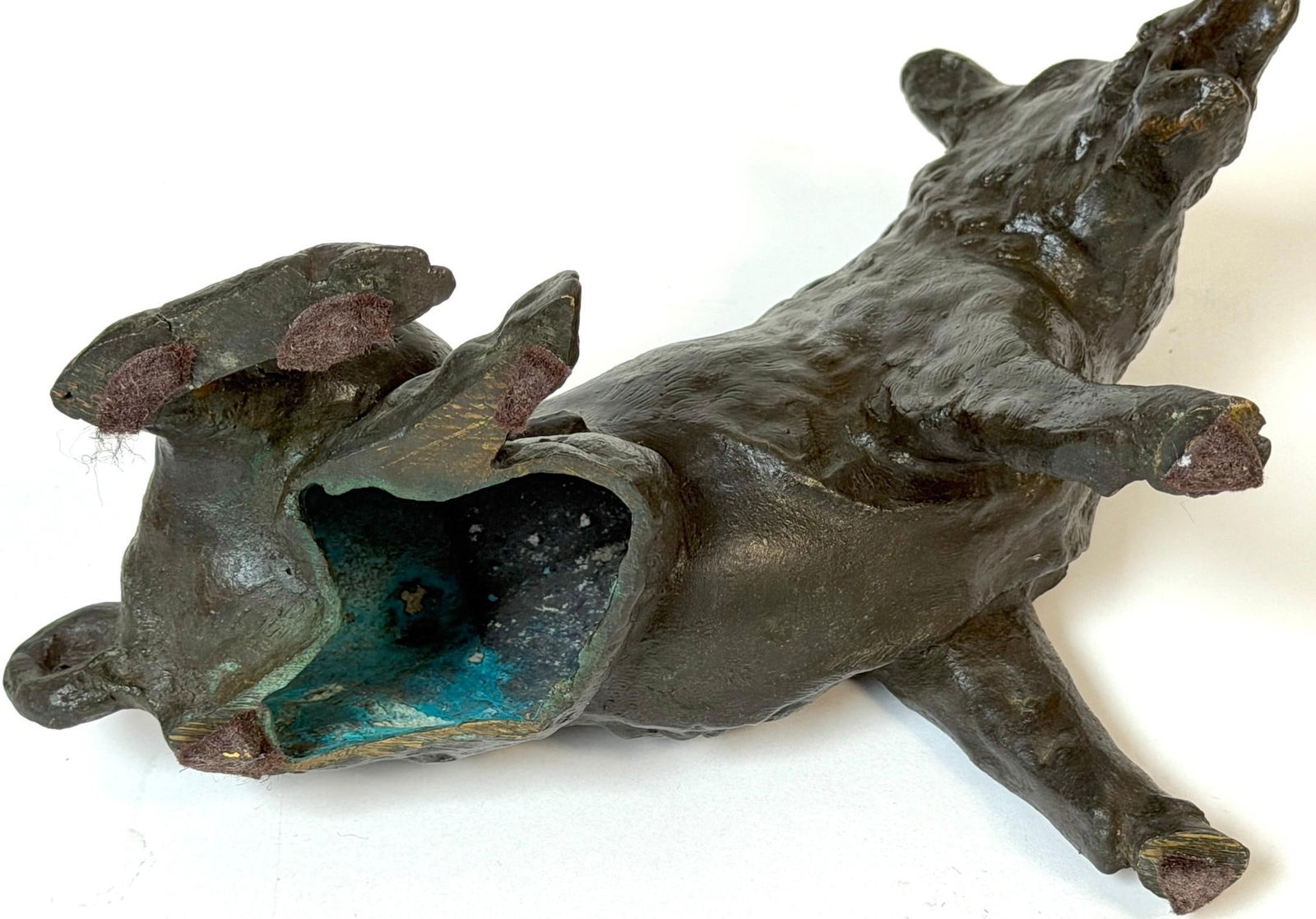 Grand Tour Bronze Reduction Il Porcellino "Borghese Boar" Carved Alabaster Base - 8