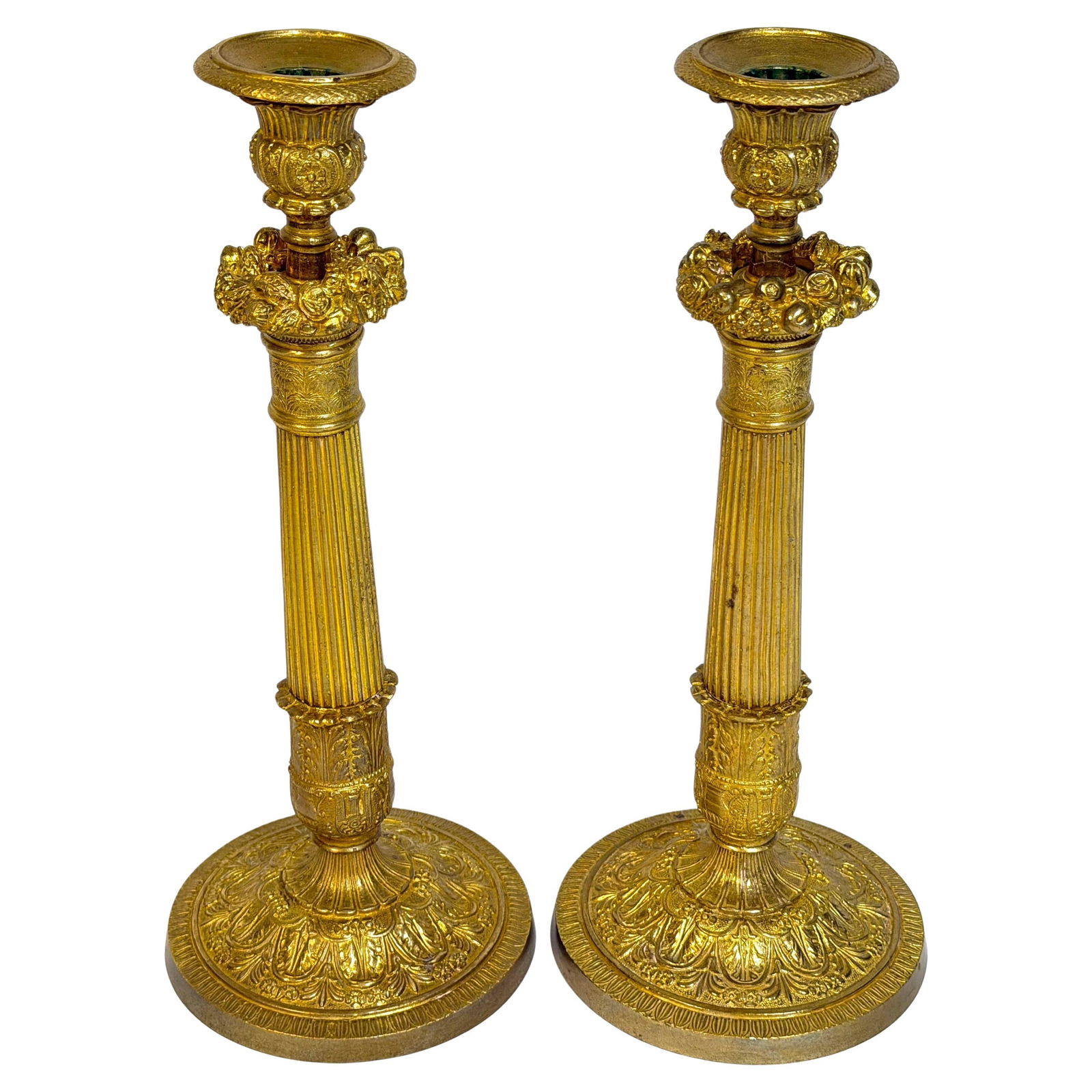 Pair Charles X Ormolu Candlesticks, France, Atrib. Pierre-FranÃ§ois Feuchère - 3