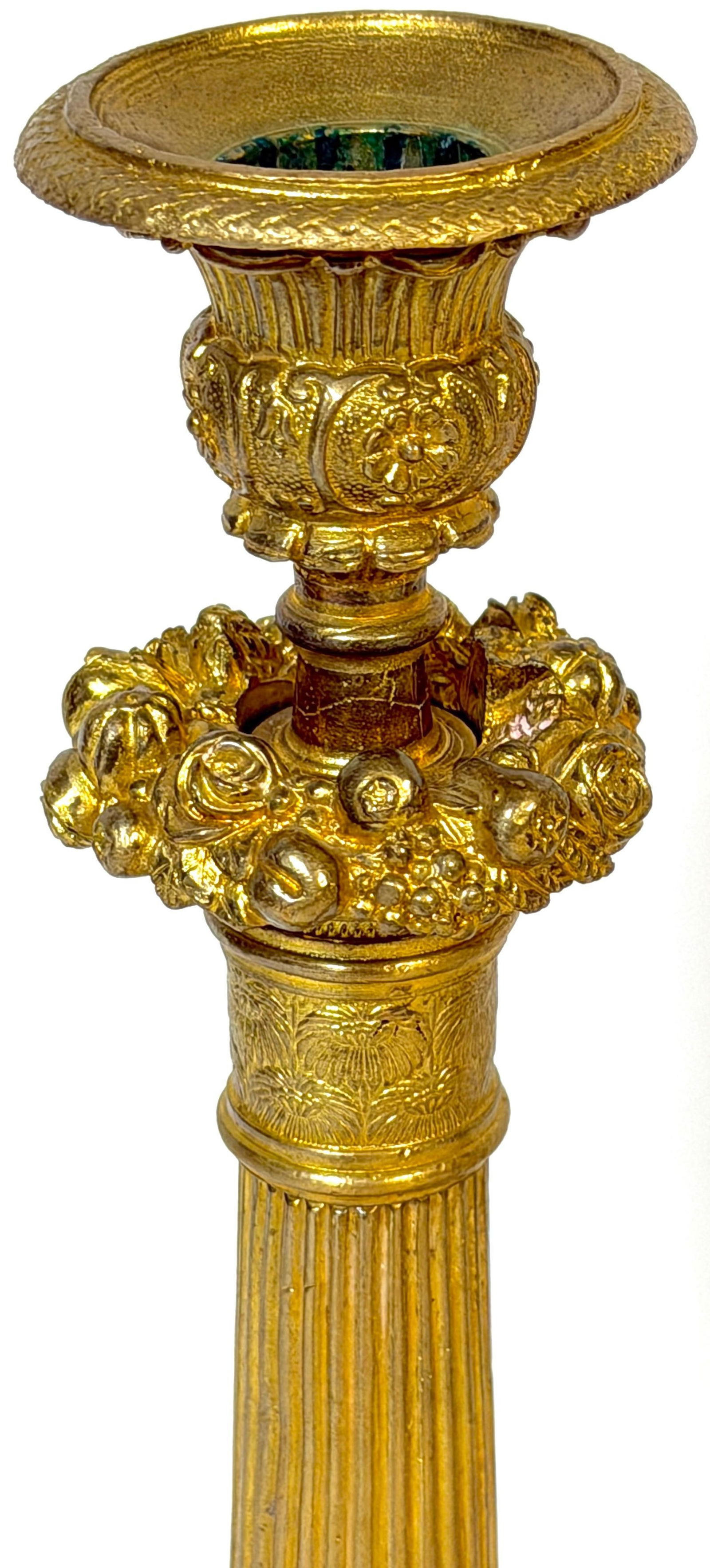 Pair Charles X Ormolu Candlesticks, France, Atrib. Pierre-FranÃ§ois Feuchère - 7