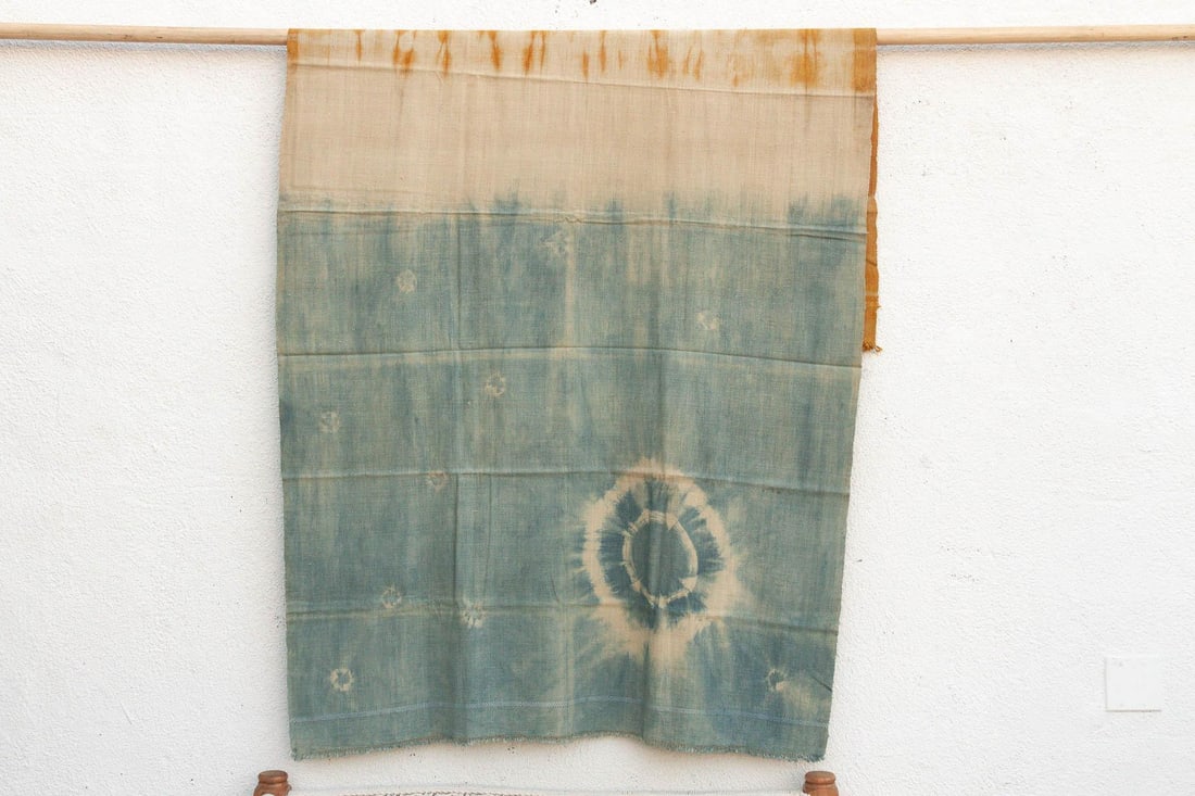 Organic Peace Silk Throw, Indigo Horizon - 2