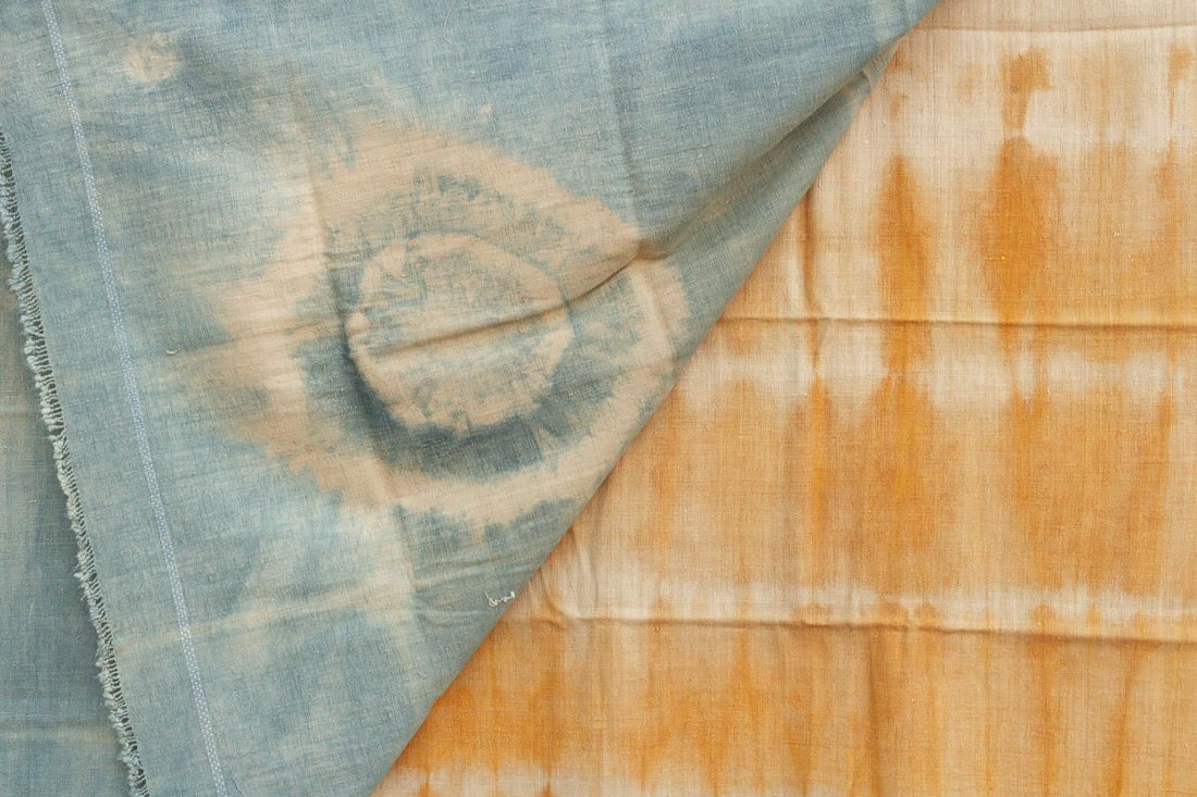 Organic Peace Silk Throw, Indigo Horizon - 6