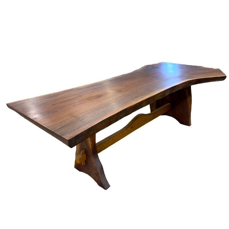 Montana Live Edge Walnut Dining Table Handcrafted by Rancher Artisan - 5