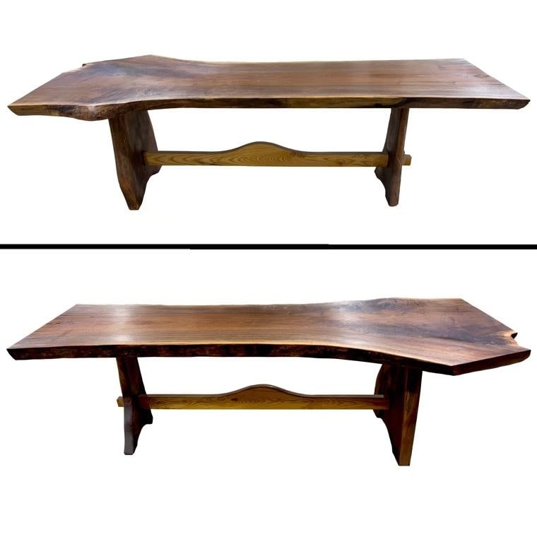 Montana Live Edge Walnut Dining Table Handcrafted by Rancher Artisan - 8