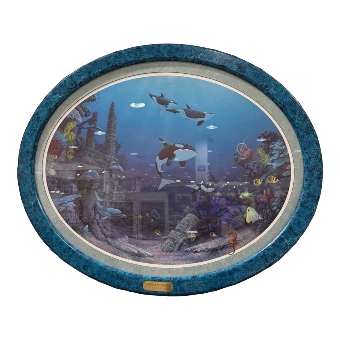 1980s Gateway to Atlantis by David Miller Original Lithograph, Hand Signed and Numbered: Gateway to Atlantis by David Miller original lithograph, hand signed and numbered Very large Hand Signed by Artist Numbered 257/350 The product is a large, hand-signed and numbered original