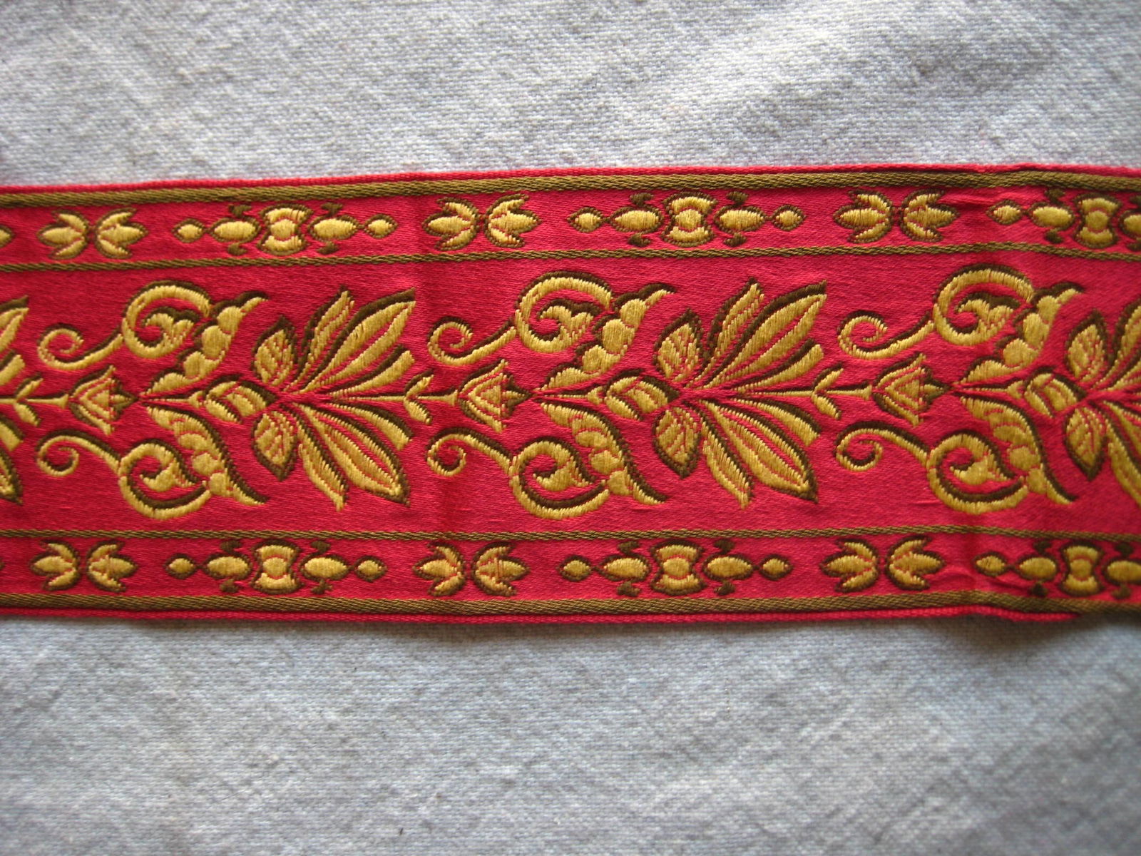 French Lyon Silk Napoleon III Style 27 Yard Trim Roll - 6