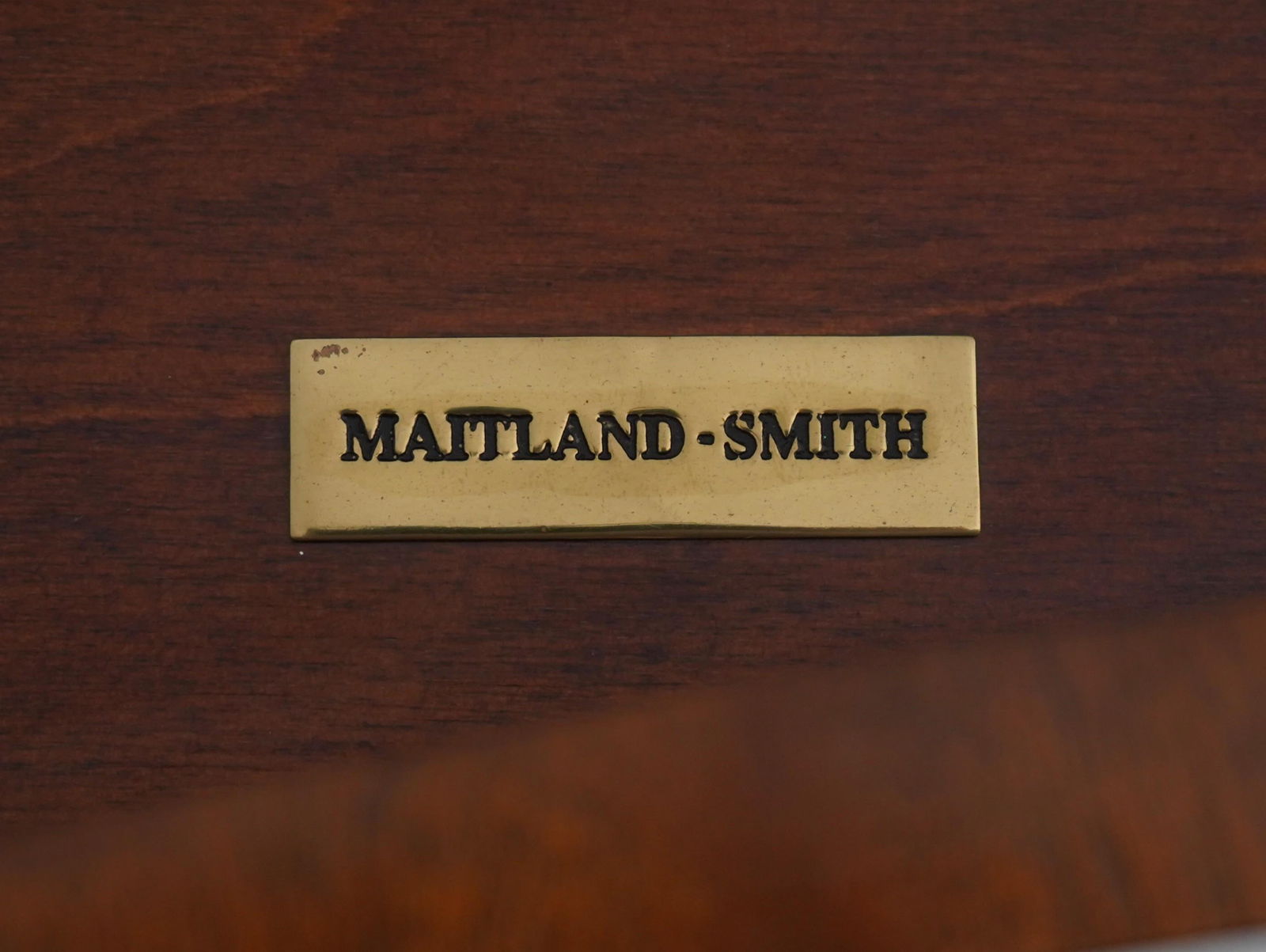 Maitland Smith Mahogany Nathan Console Table W. 2 Drawers - 17