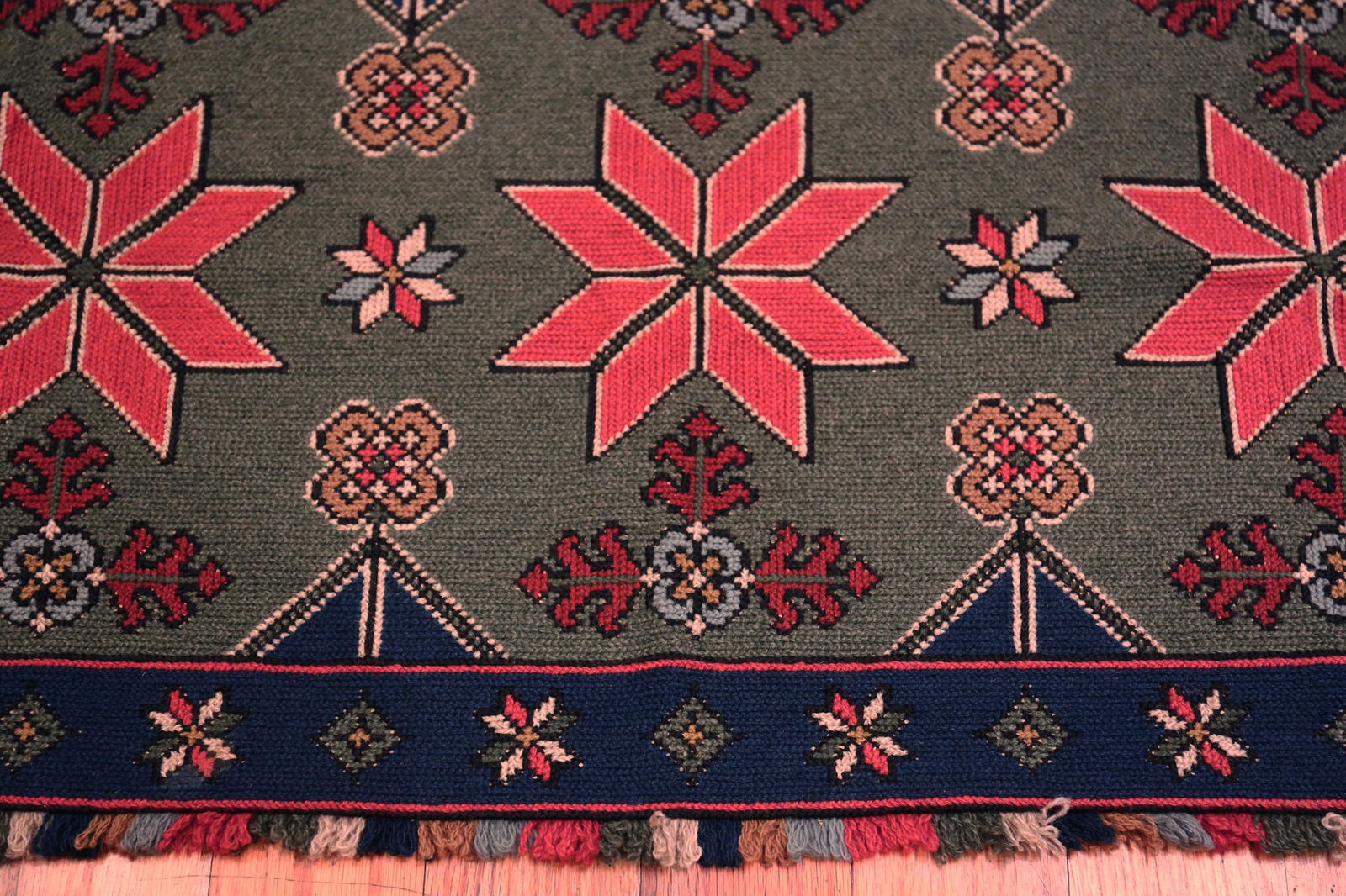 Nazmiyal Collection Antique Geometric Folk Rug - 6