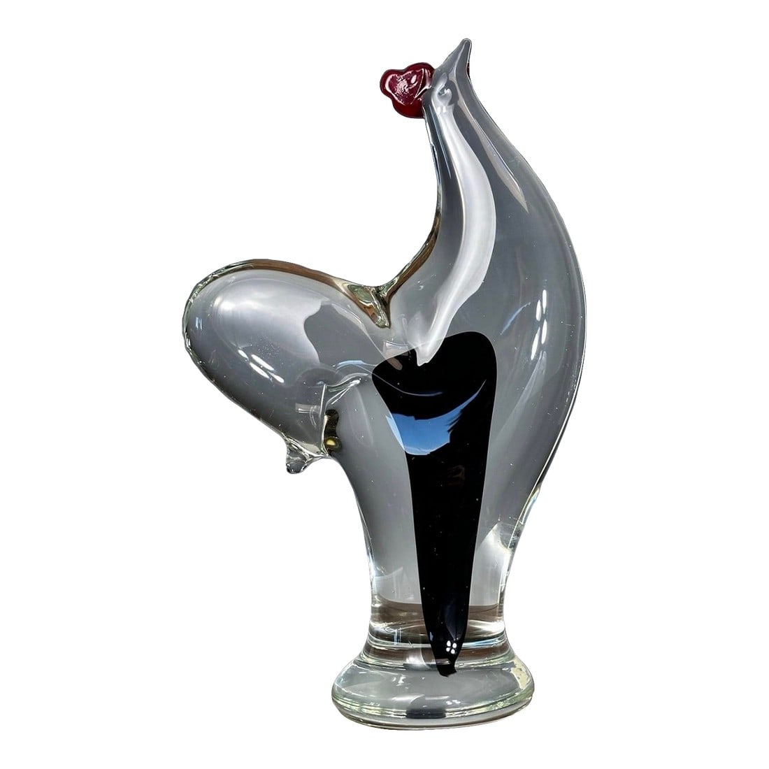 Murano Mid Century Blown Glass Rooster Antonio Da Ros for Cenedese Uranium: Murano Mid Century Blown Glass Rooster Antonio Da Ros for Cenedese Uranium Please note that this piece is an excellent mint condition no damages This piece tested positive for geranium under UV