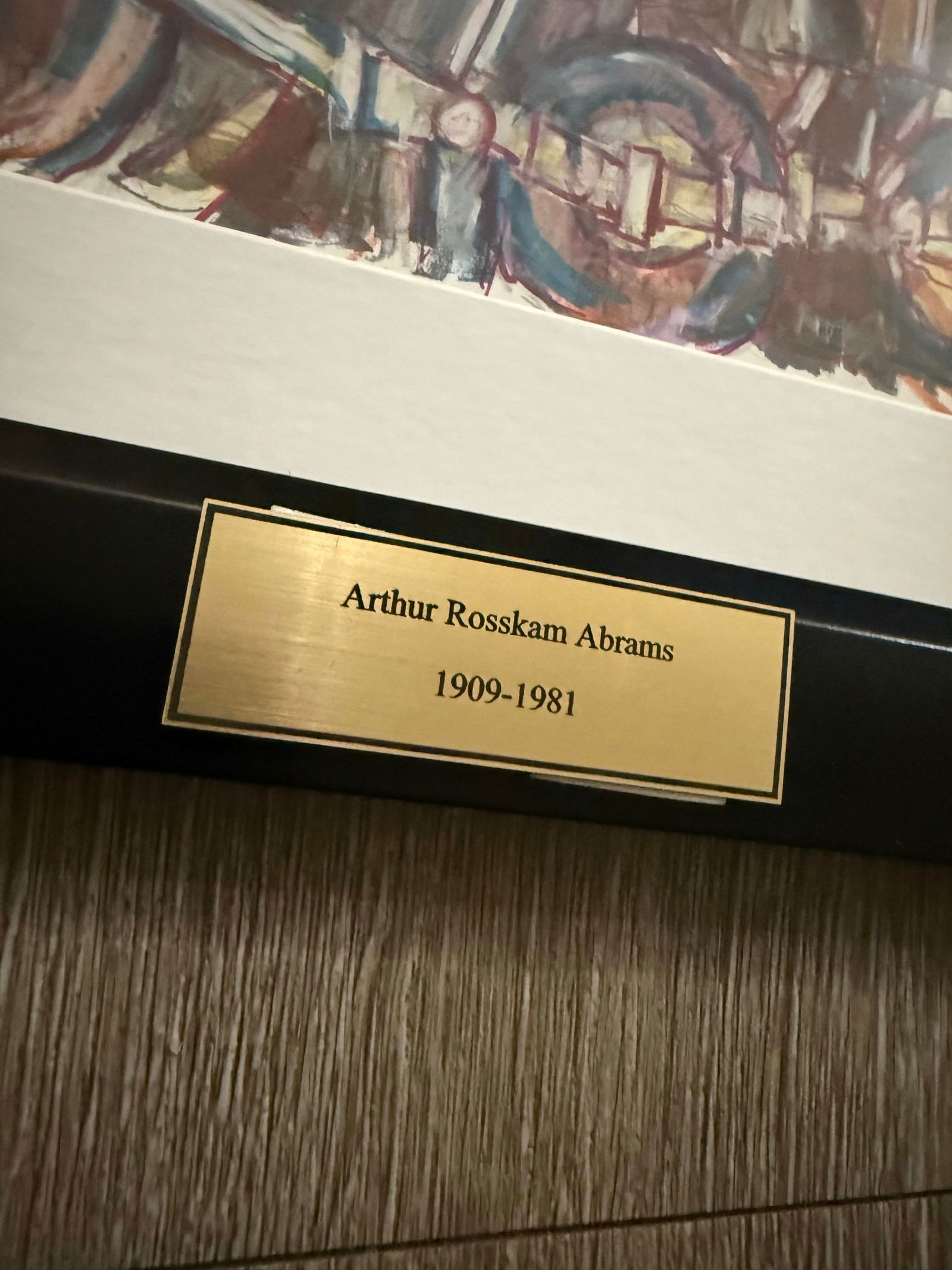 Vintage Abstract Oil on Paper by Listed Artist Arthur Rosskam Abrams - 4