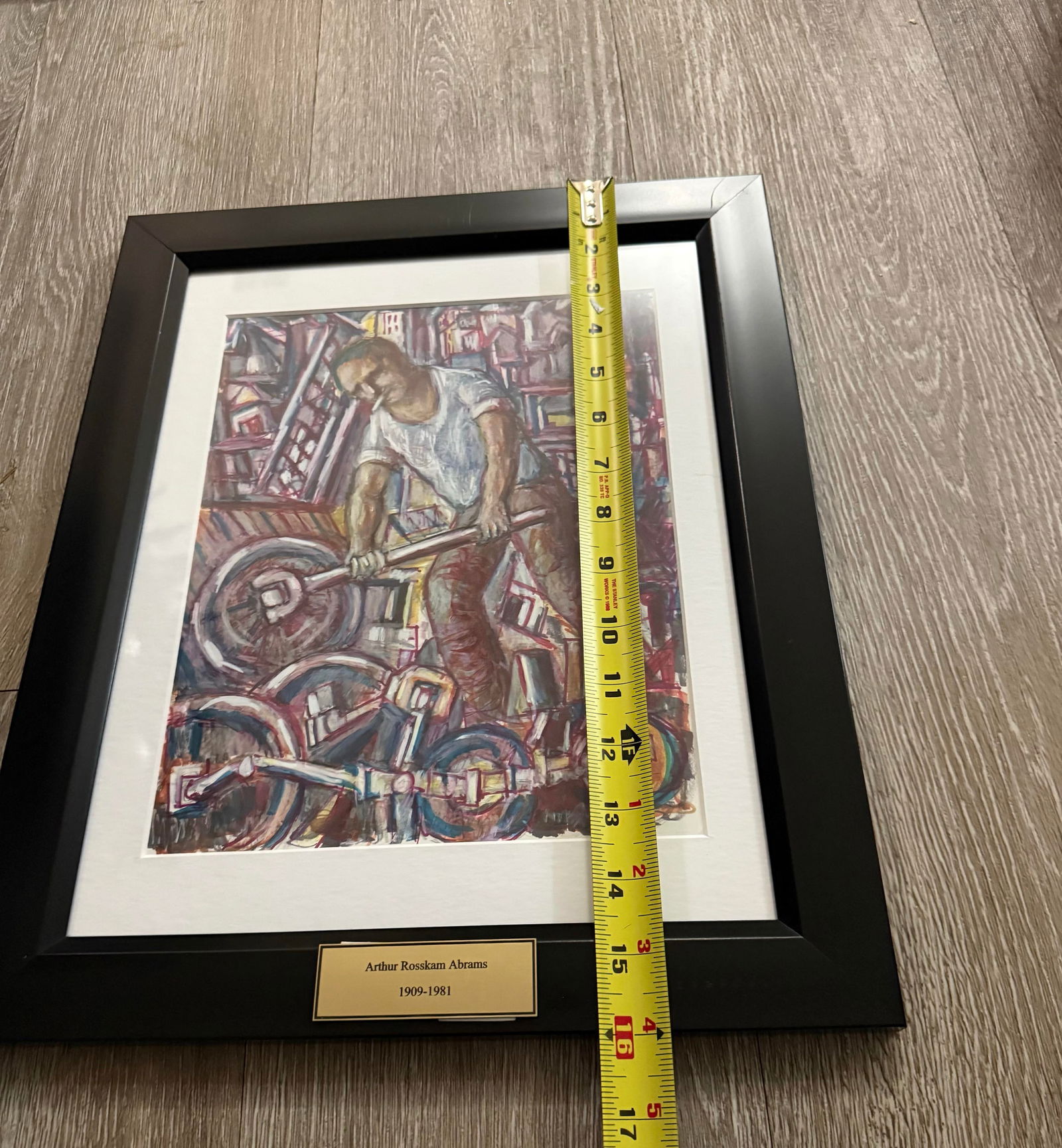 Vintage Abstract Oil on Paper by Listed Artist Arthur Rosskam Abrams - 5