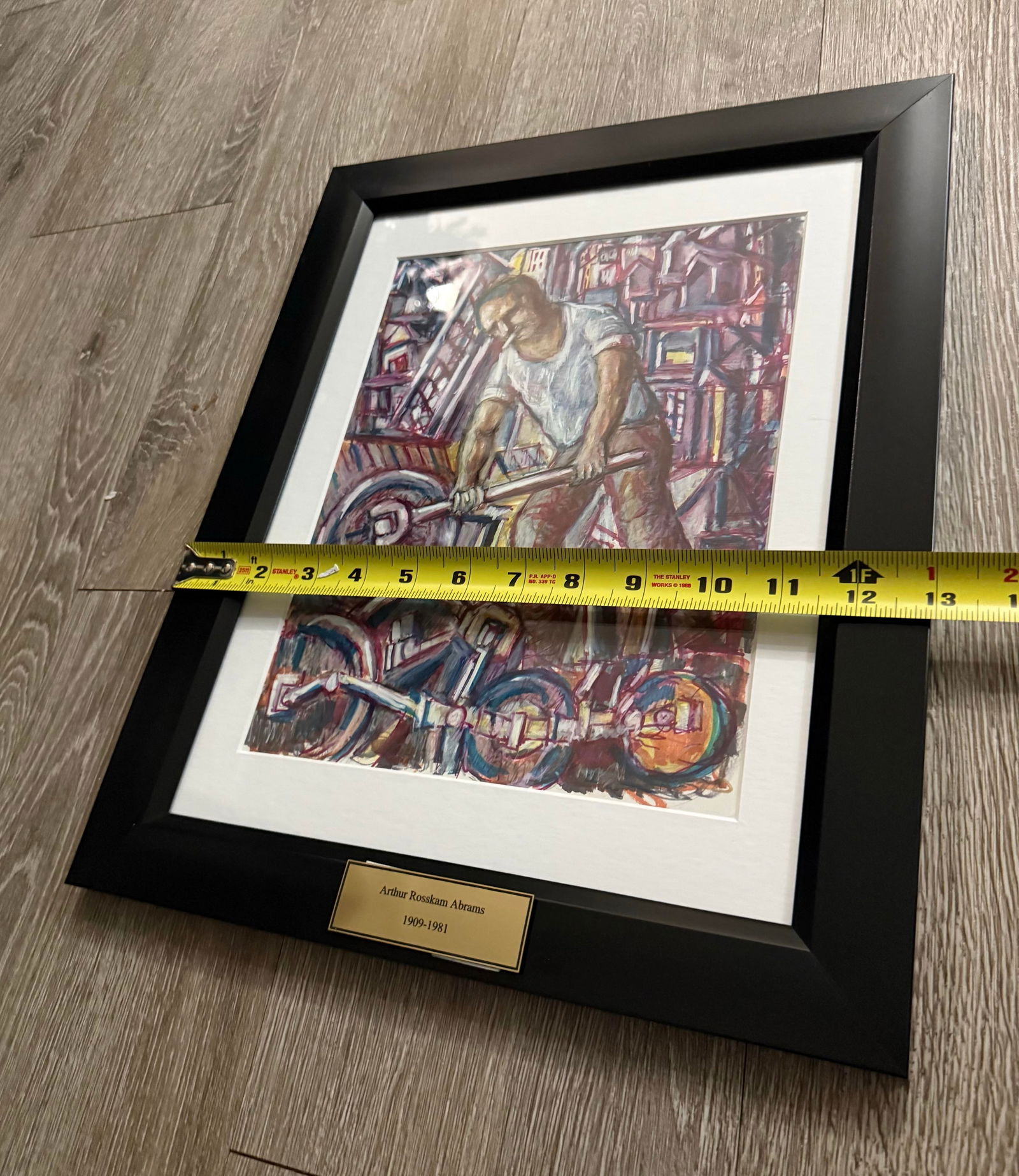 Vintage Abstract Oil on Paper by Listed Artist Arthur Rosskam Abrams - 6