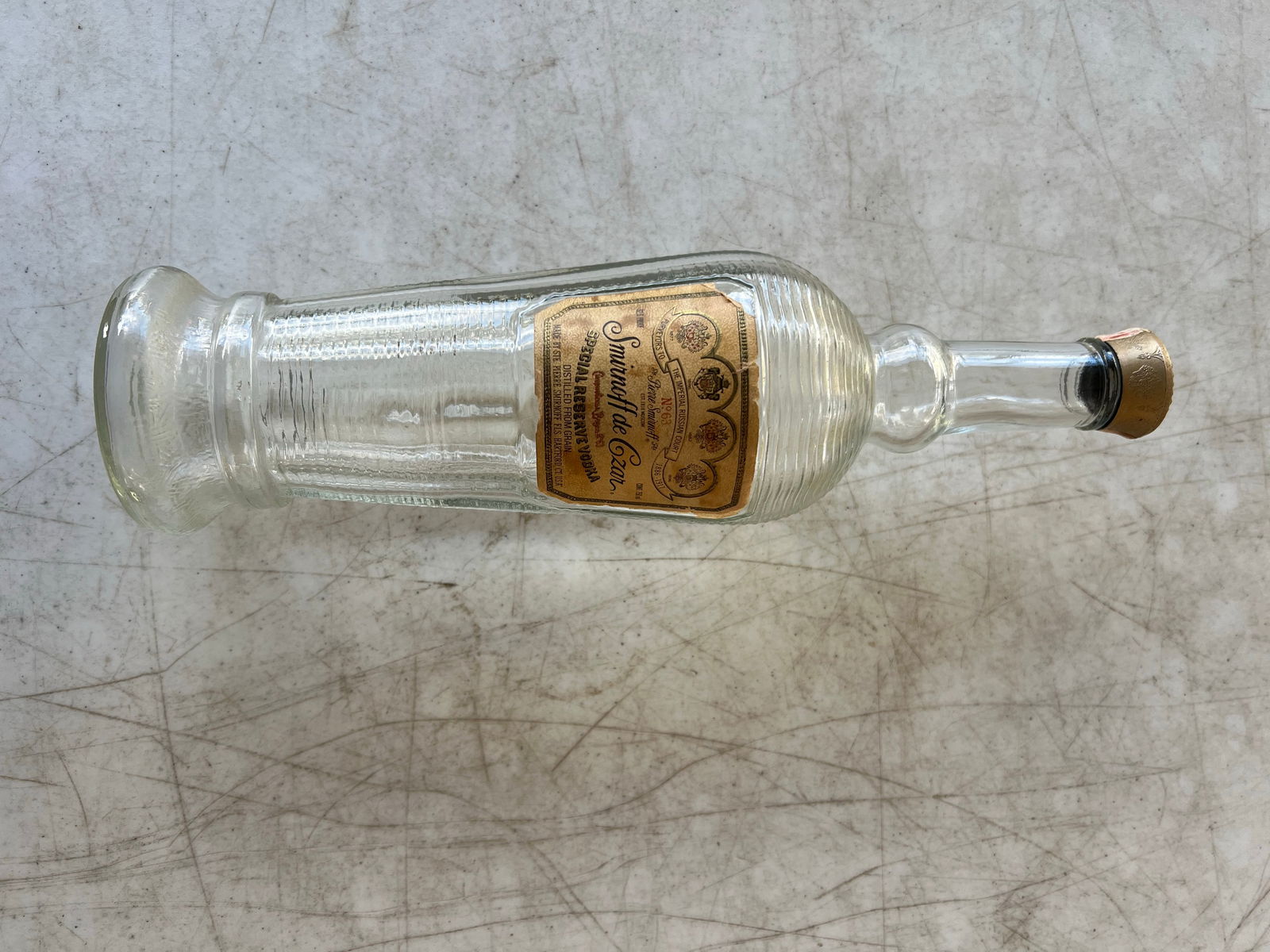 Vintage Glass Replica Bottle Czar Vodka - 4