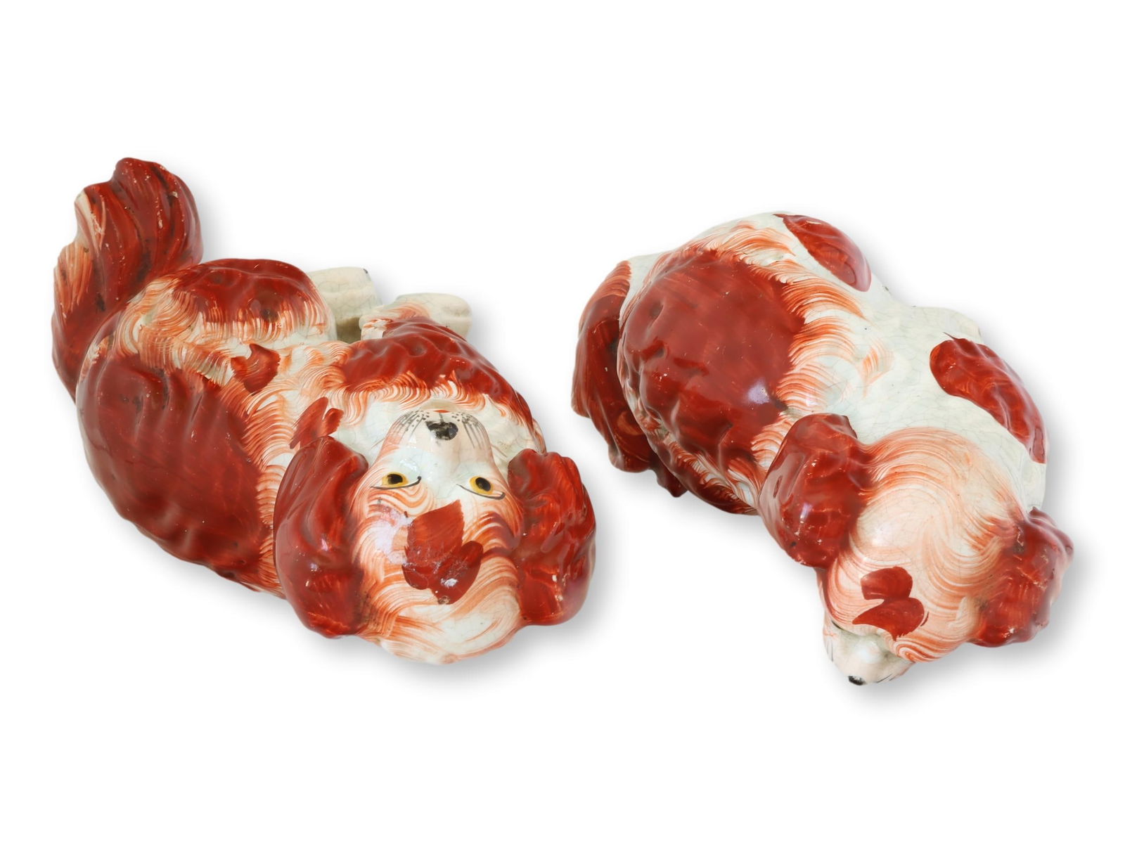 C. 1860 English Staffordshire King Charles Spaniel Dogs - 3