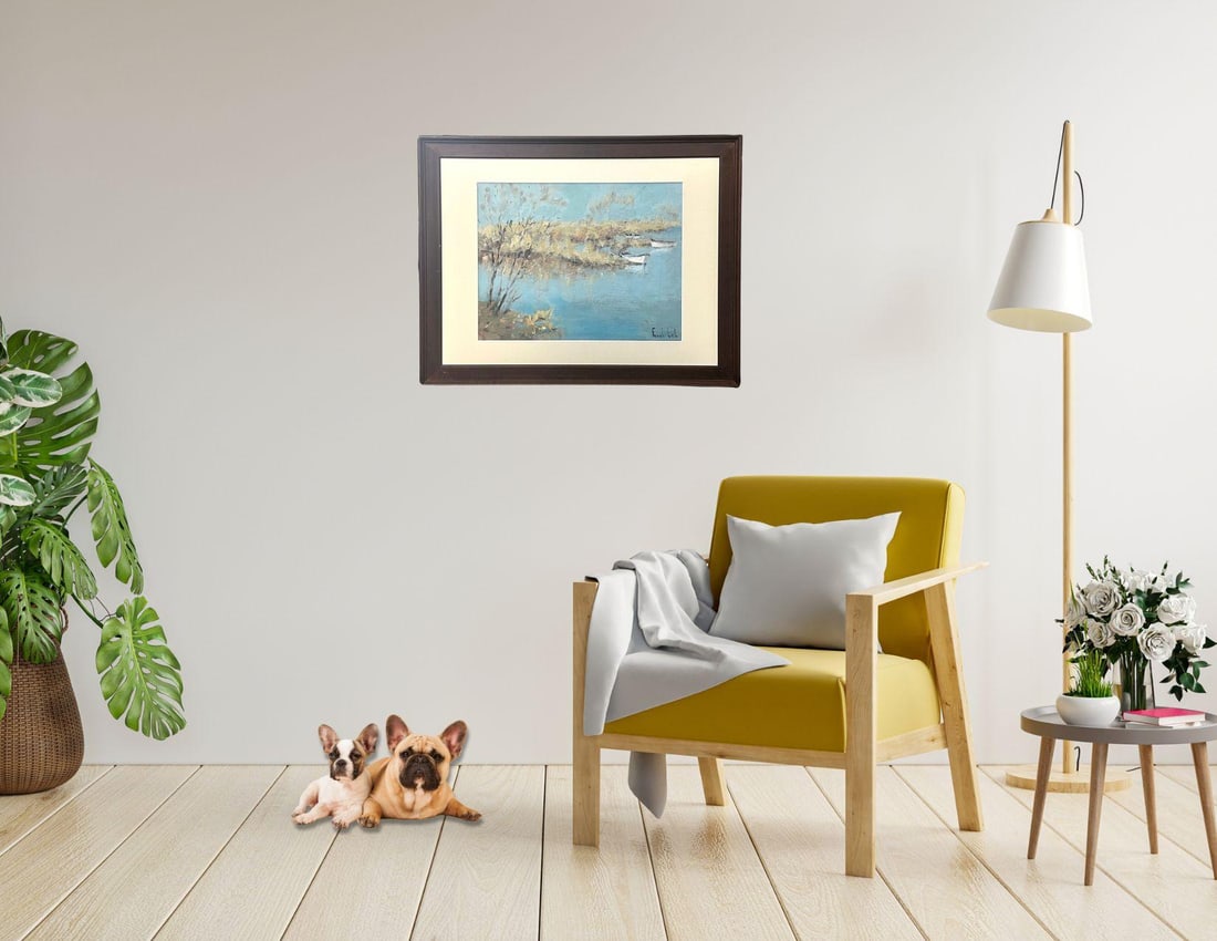 Early 1900s French Normandy Coast Painting - 2