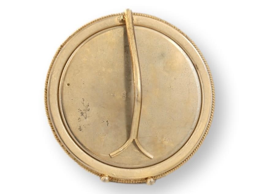 Midcentury Italian Micromosaic Round Picture Frame - 3