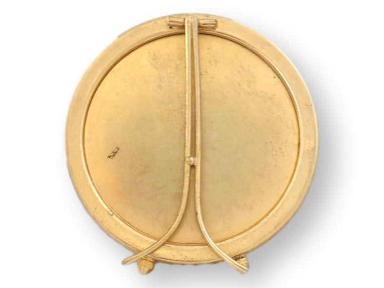 Midcentury Italian Micromosaic Round Picture Frame - 2