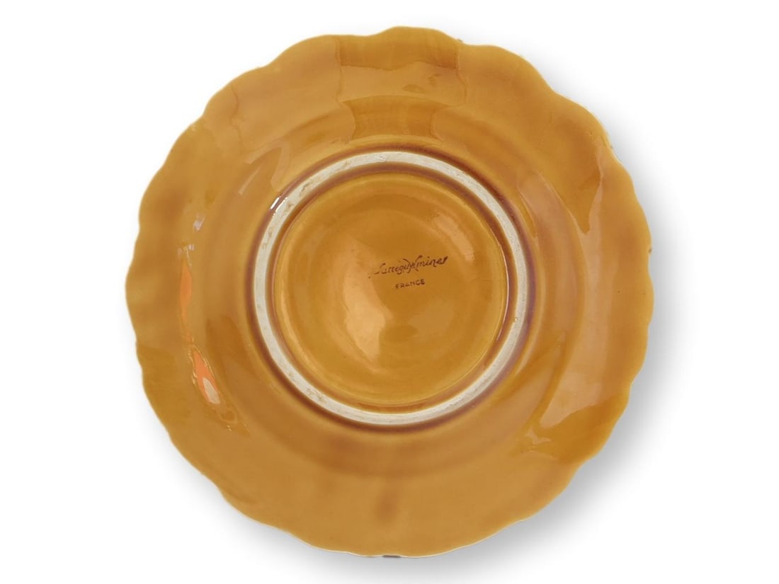 Early 1900s French Sarreguemines Majolica Fruit Serving Set - 12