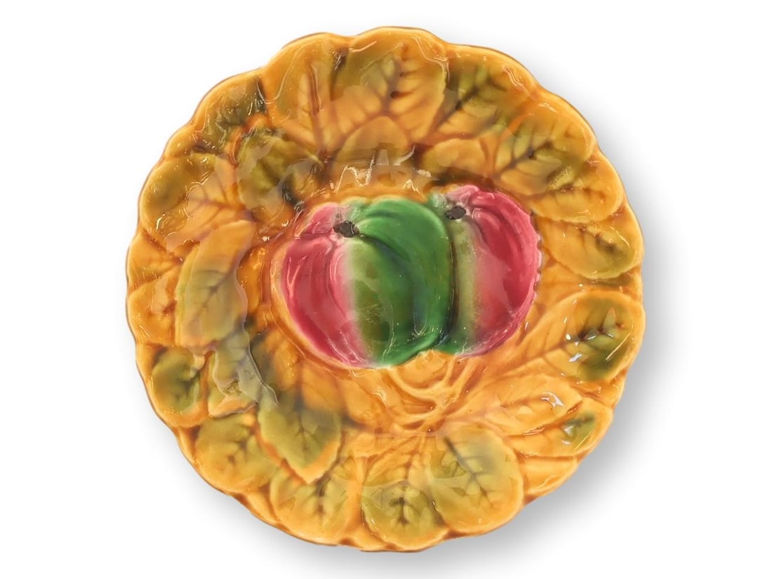 Early 1900s French Sarreguemines Majolica Fruit Serving Set - 3