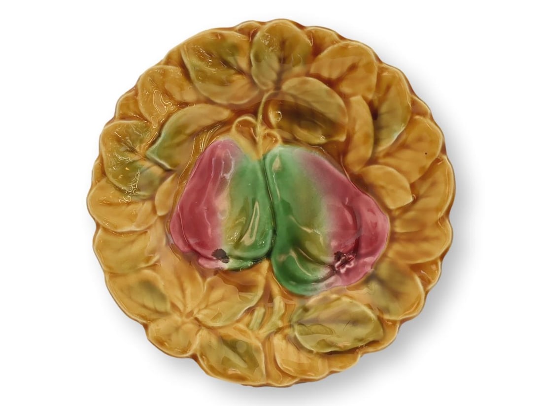 Early 1900s French Sarreguemines Majolica Fruit Serving Set - 7