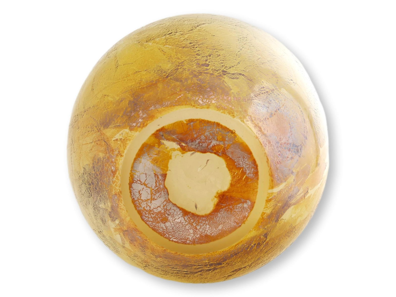 Italian Murano Style Encased Silver Foil Art Glass Vases, Pair - 2