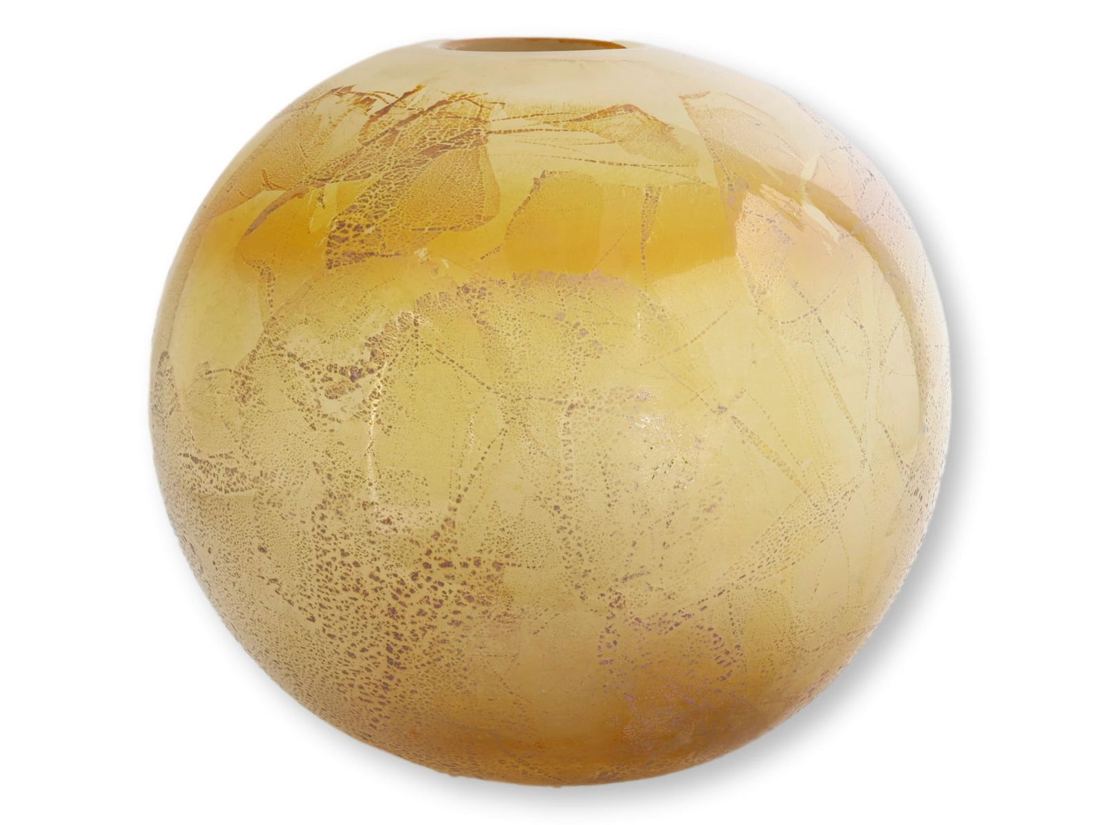 Italian Murano Style Encased Silver Foil Art Glass Vases, Pair - 4