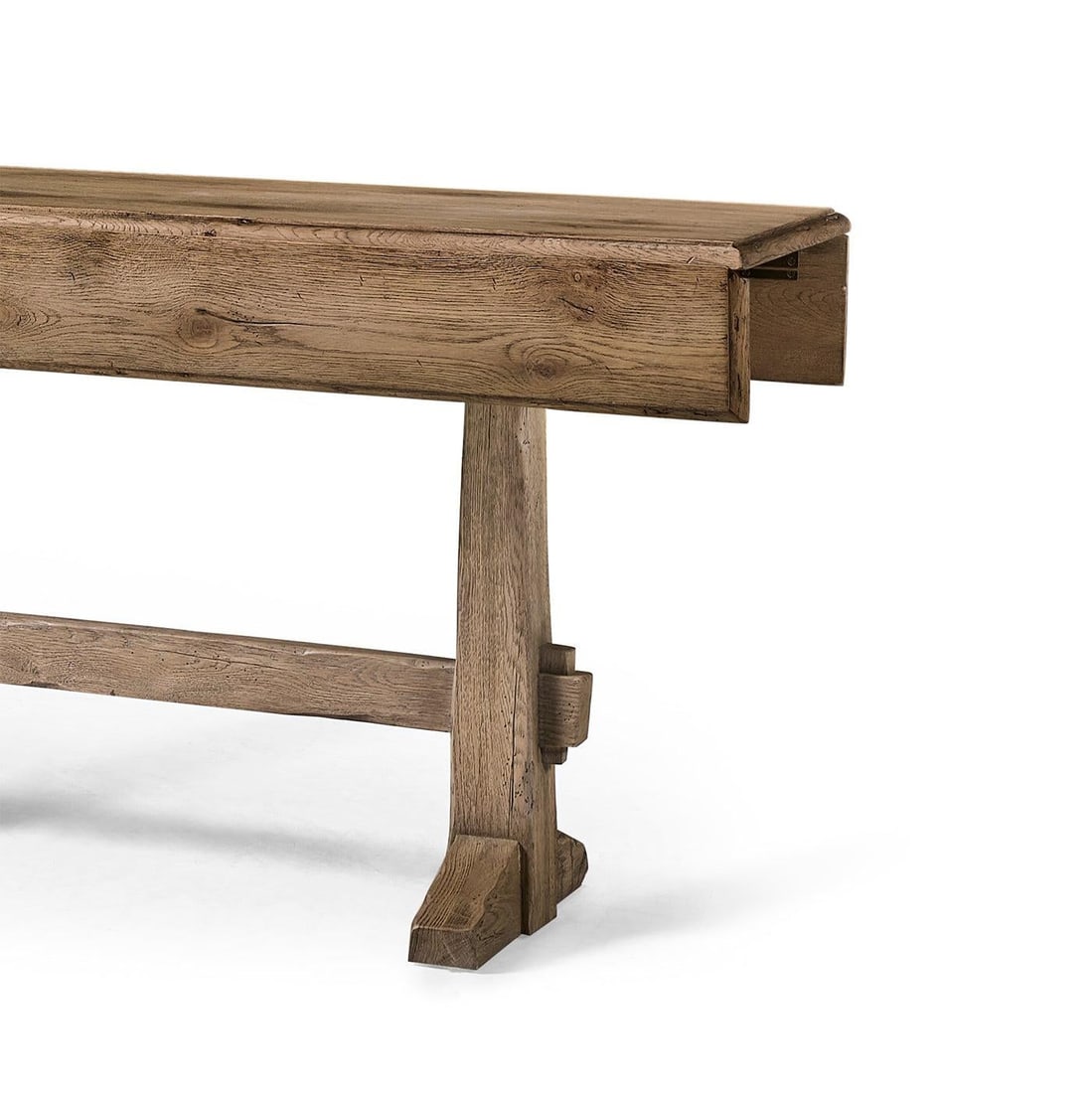 Rustic Faded Oak Hunt Table - 3