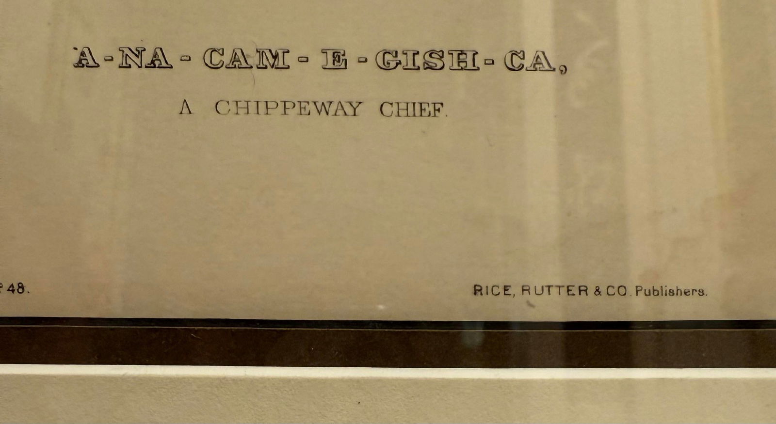 1860s Hand-Colored McKenney & Hall Lithograph "A-Na-Cam-E-Gish-Ca" – Turtle and Cra - 6