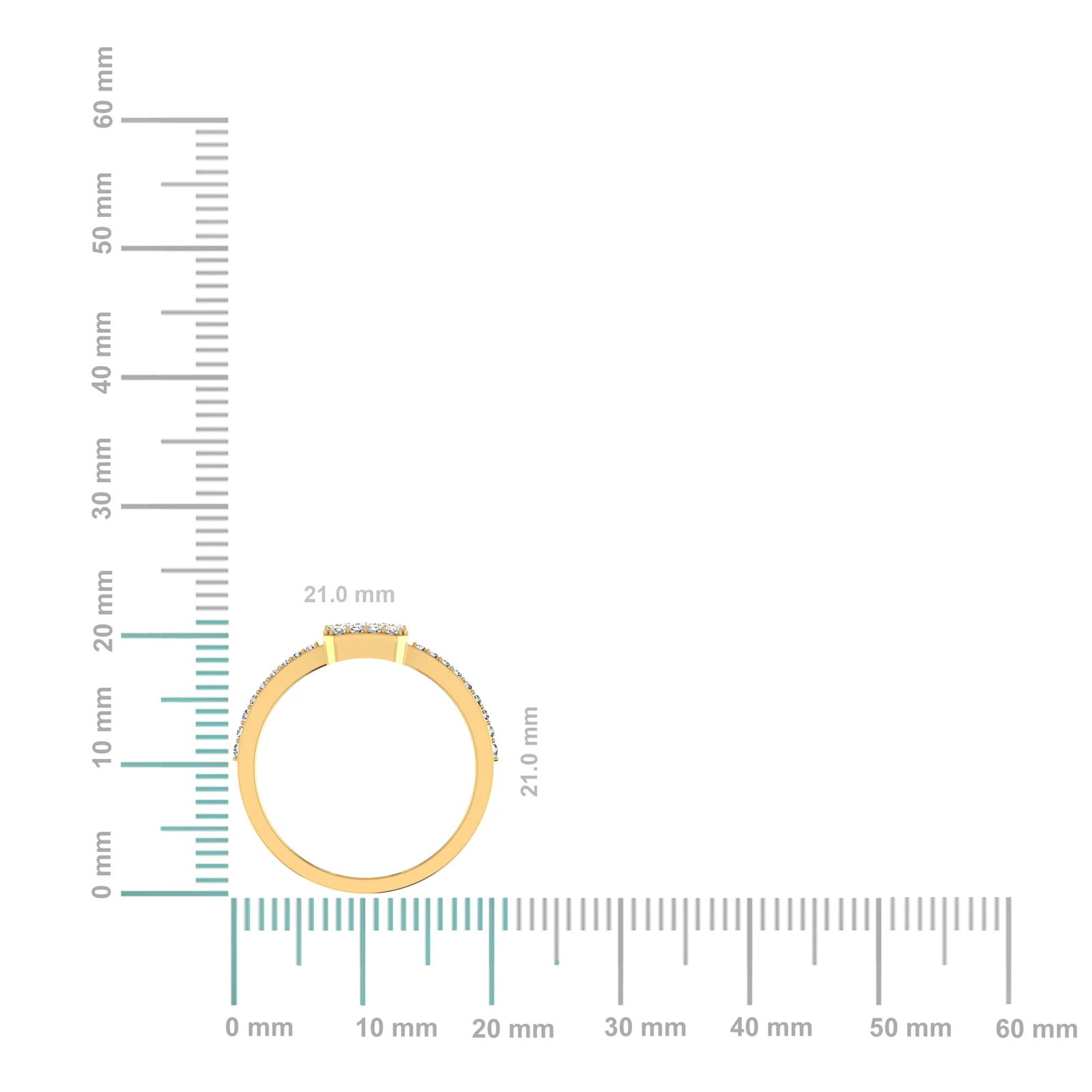 14K Yellow Gold Round Diamond Womens Cluster Designer Ring 1/3 Cttw, Size 7 - 2