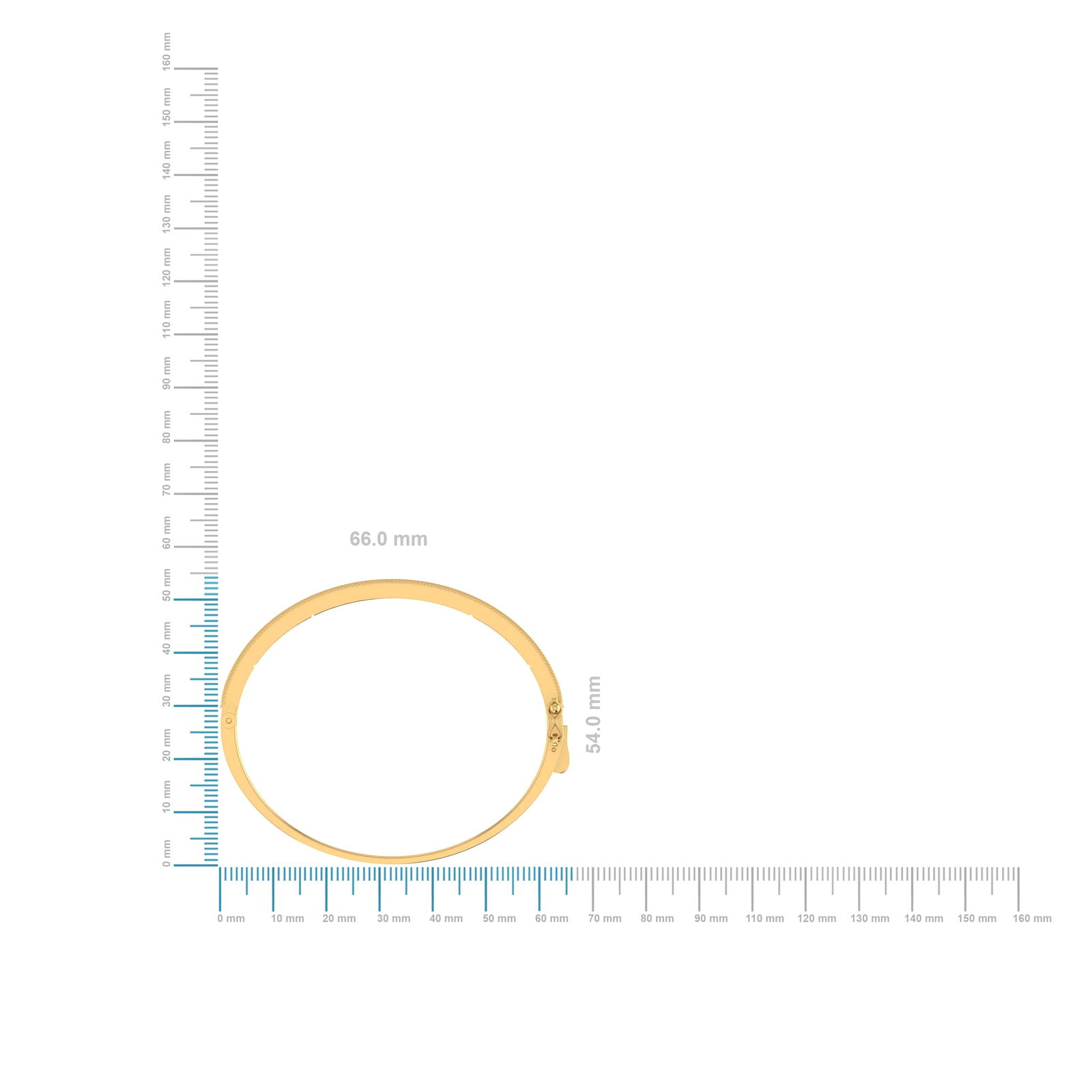 10K Yellow Gold Round Baguette Diamond Designer Bangle Bracelet 1-1/5 Cttw - 2