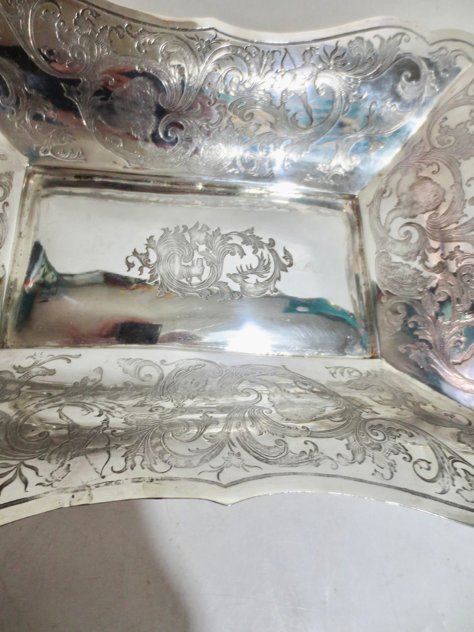 800 Silver Hunt Tray for Game Austro Hungarian Mid 19th 12 Ounces - 13