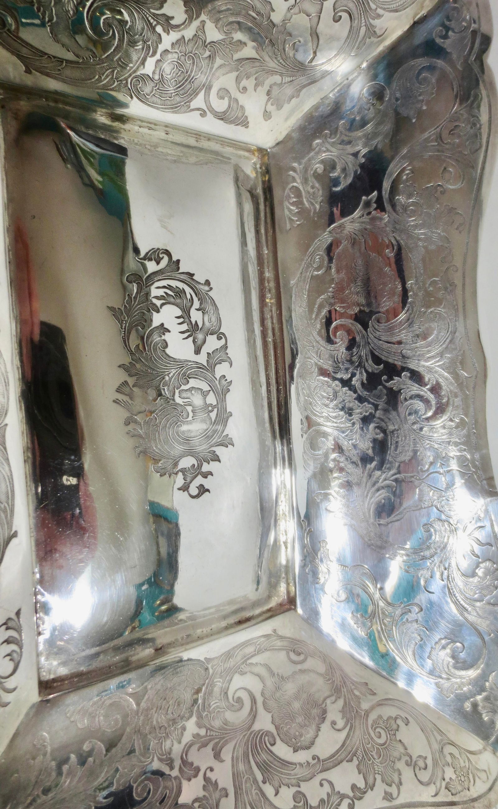 800 Silver Hunt Tray for Game Austro Hungarian Mid 19th 12 Ounces - 14