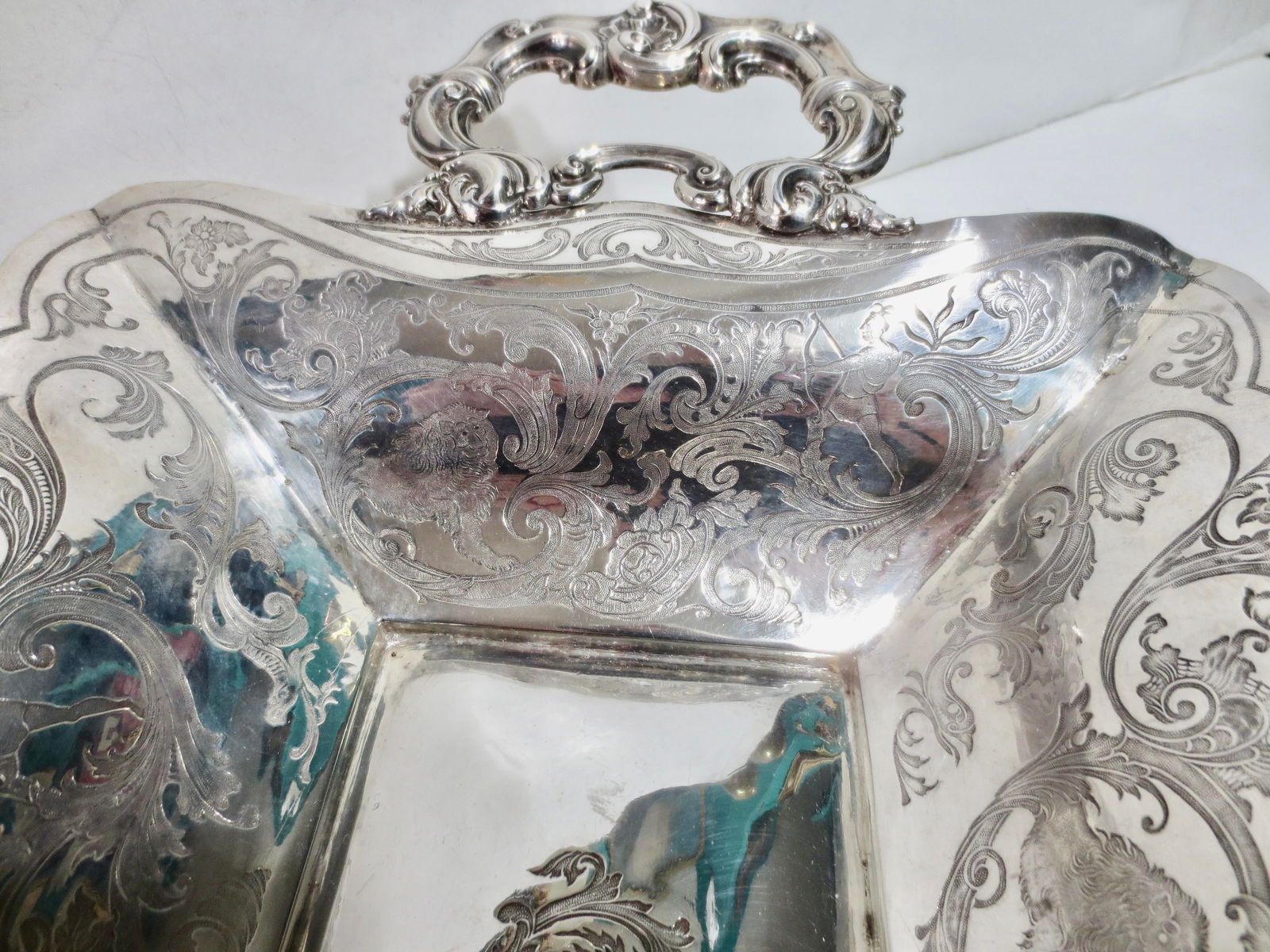 800 Silver Hunt Tray for Game Austro Hungarian Mid 19th 12 Ounces - 16