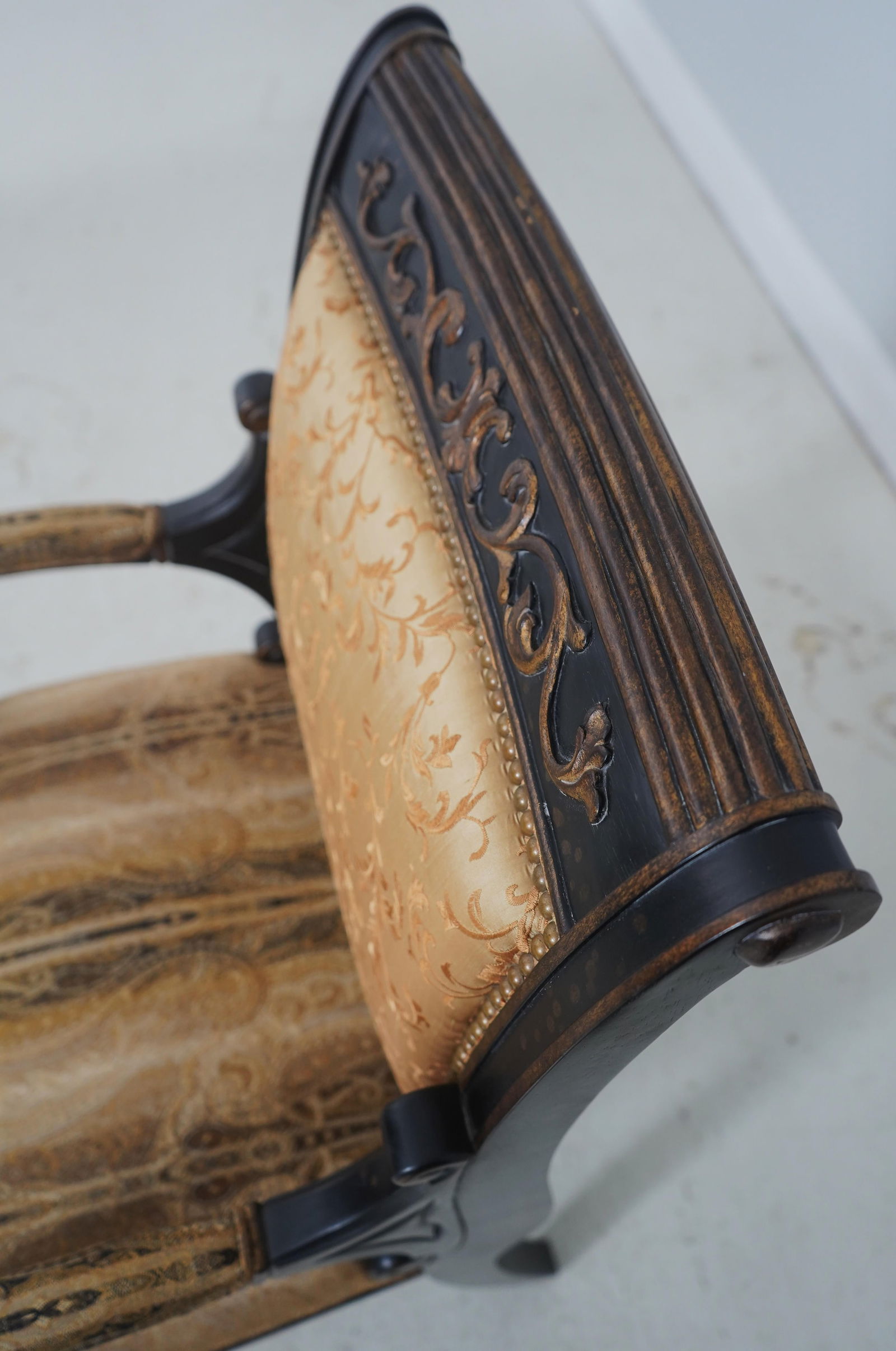 Pair of French Louis XV Style Upholstered Armchairs - 17