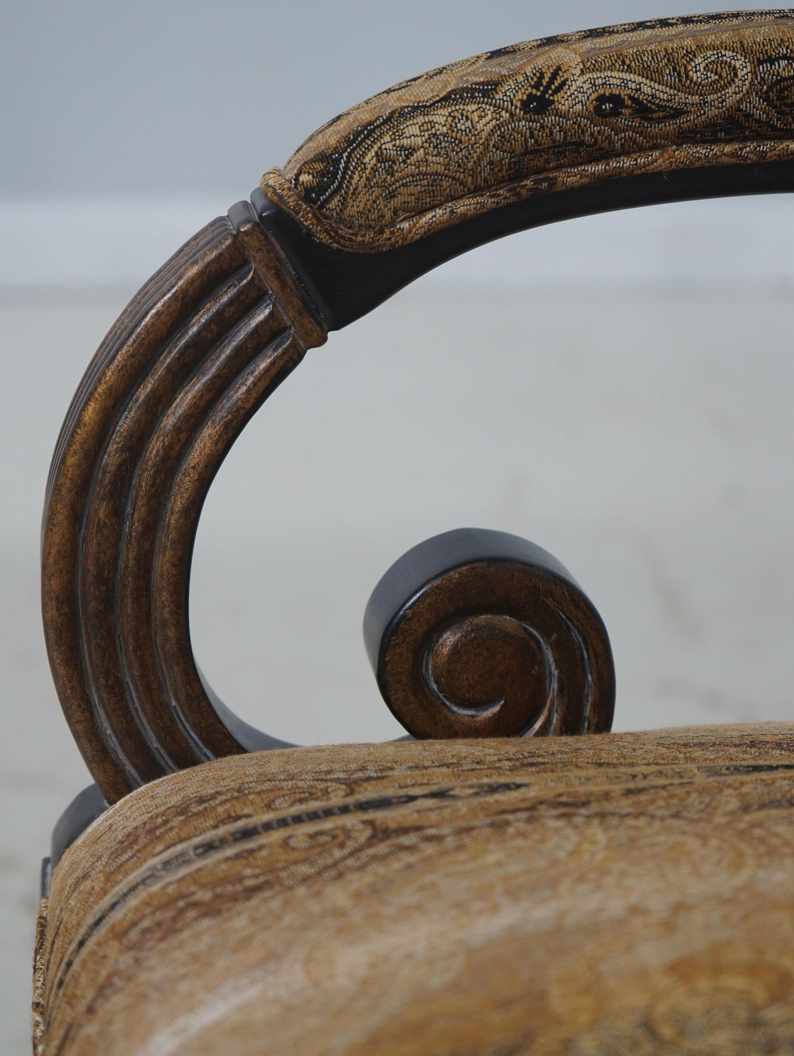 Pair of French Louis XV Style Upholstered Armchairs - 6