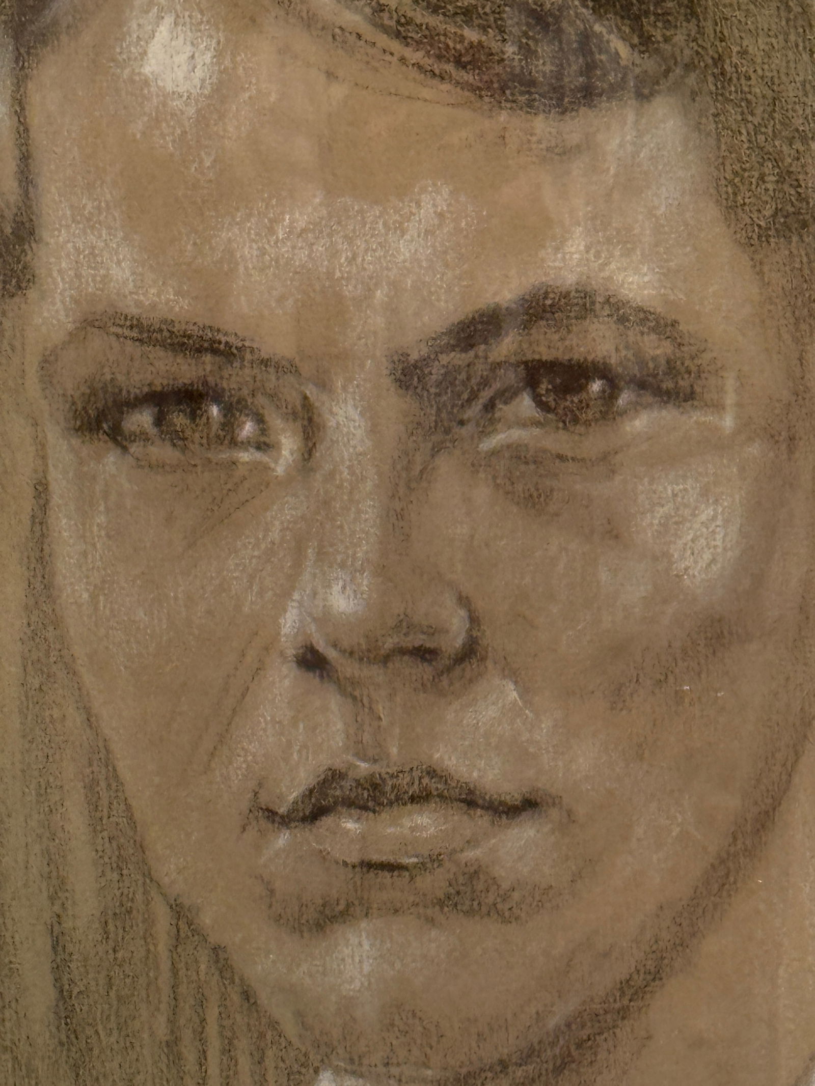 Vintage 1940s "The American Dreamer" Charcoal Portrait by Turtle and Crane – Ralph Lauren - 4