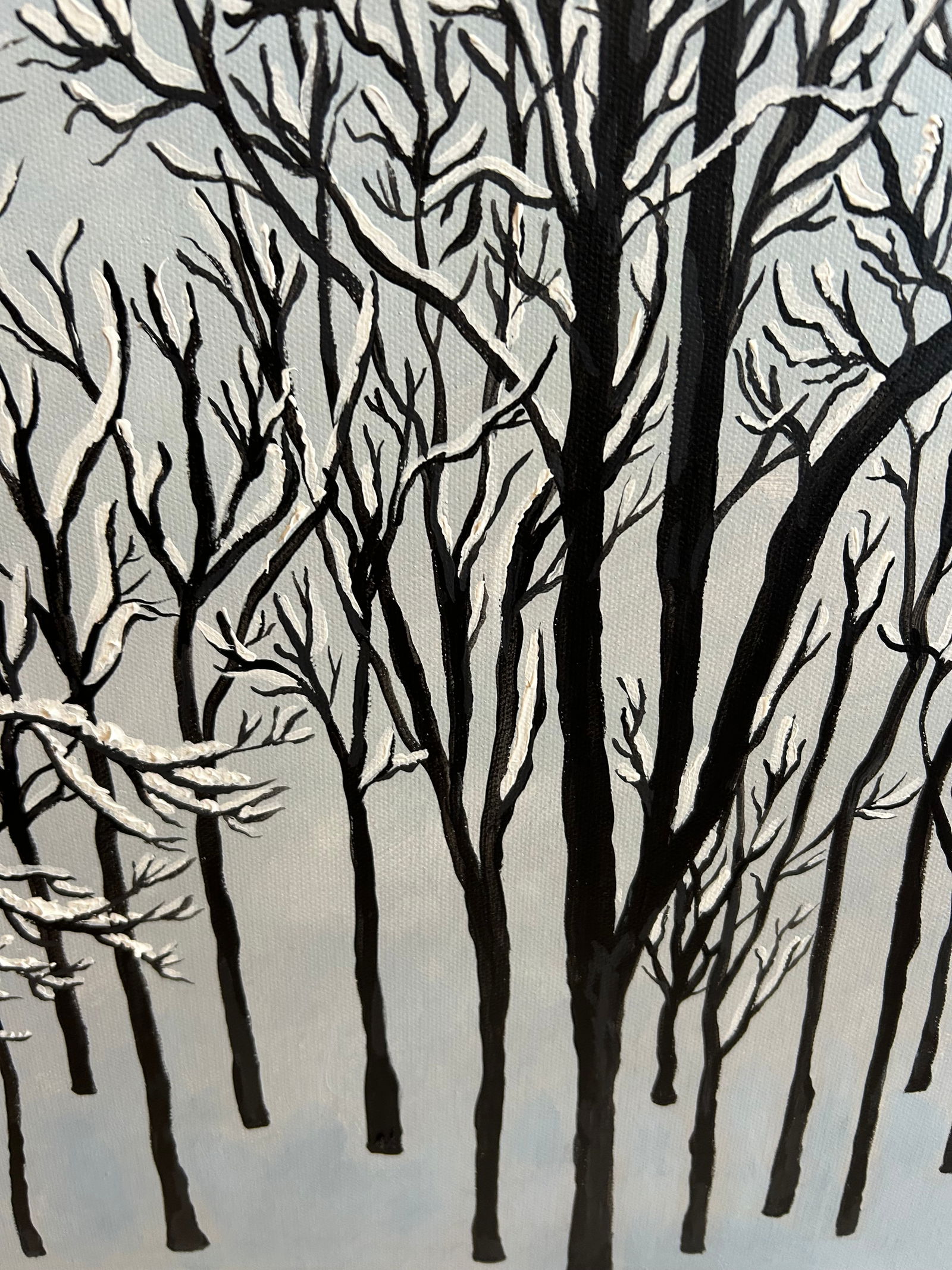 Deep Snow Original Painting on Canvas - 4