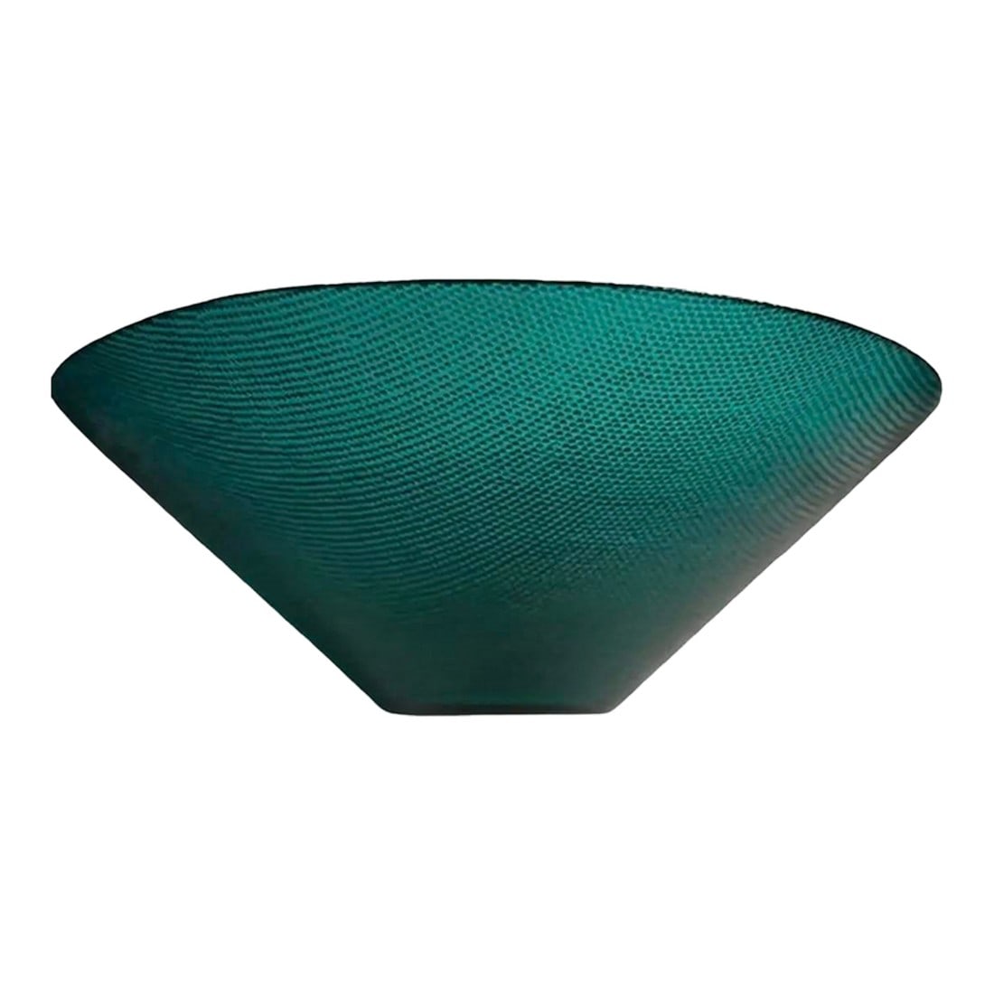 Mid 20th Century Deep Teal Textured Hand-Blown Glass Bowl: Hand-blown deep teal glass bowl featuring a textured surface and open flared profile. Italian mid-century production, 1950s. Condition: Alterations: Original Condition Unaltered Imperfections: Some