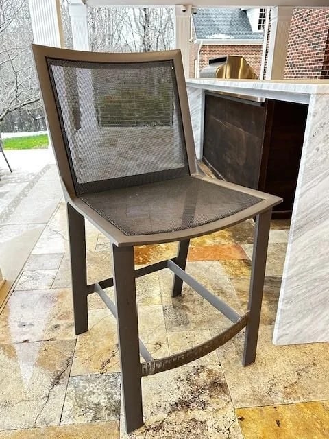 Set of 7 Brown Jordan Outdoor Bar Stools - 4