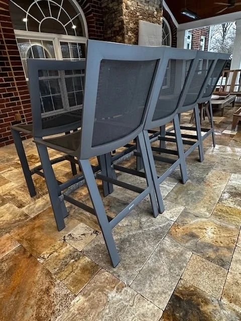 Set of 7 Brown Jordan Outdoor Bar Stools - 5