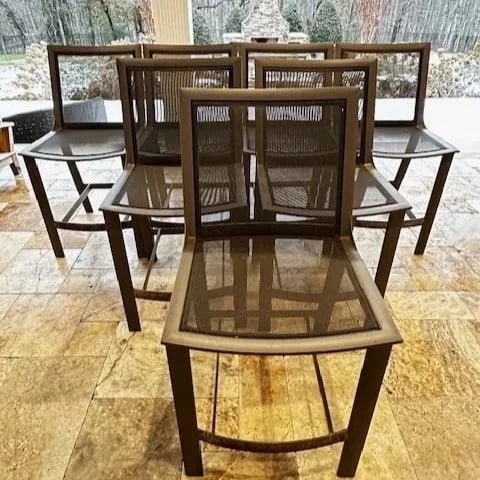 Set of 7 Brown Jordan Outdoor Bar Stools - 8