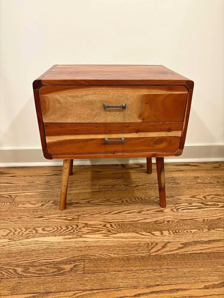 Solid Wood Modern Side Table / Nightstand. One of One. - 5