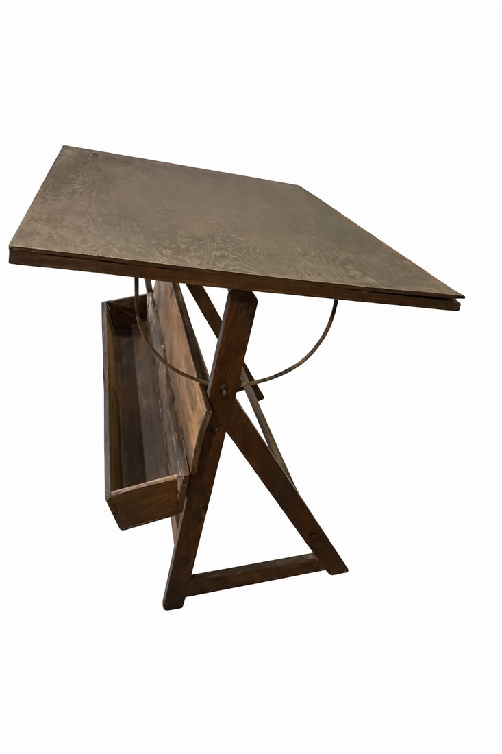 Antique Adjustable Drafting Table. Architecture. Industrial. Furniture. - 2