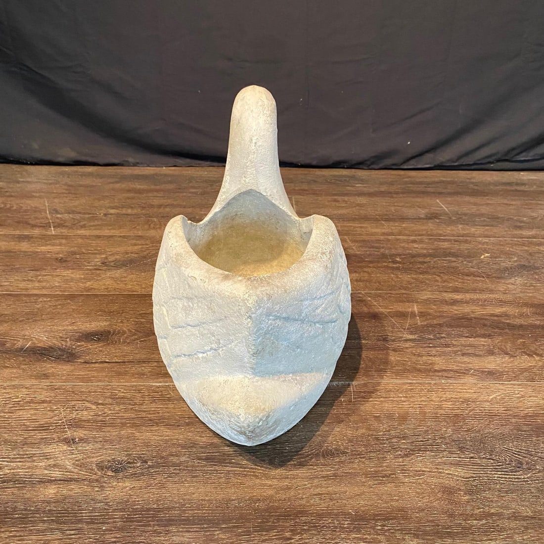 Antique French Swan Garden Planters Cast Stone -a Pair - 3