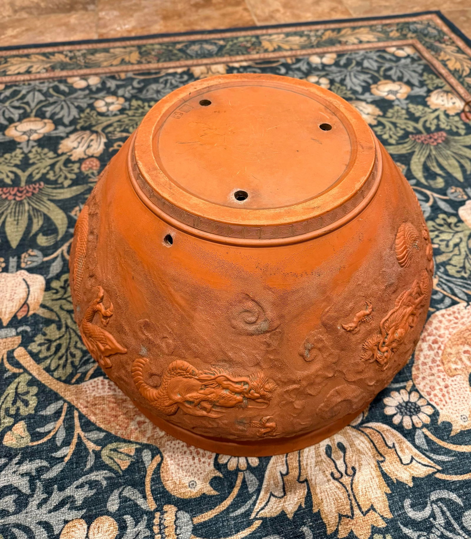 Large Dragon Terracotta Pot Garden Planter - 10