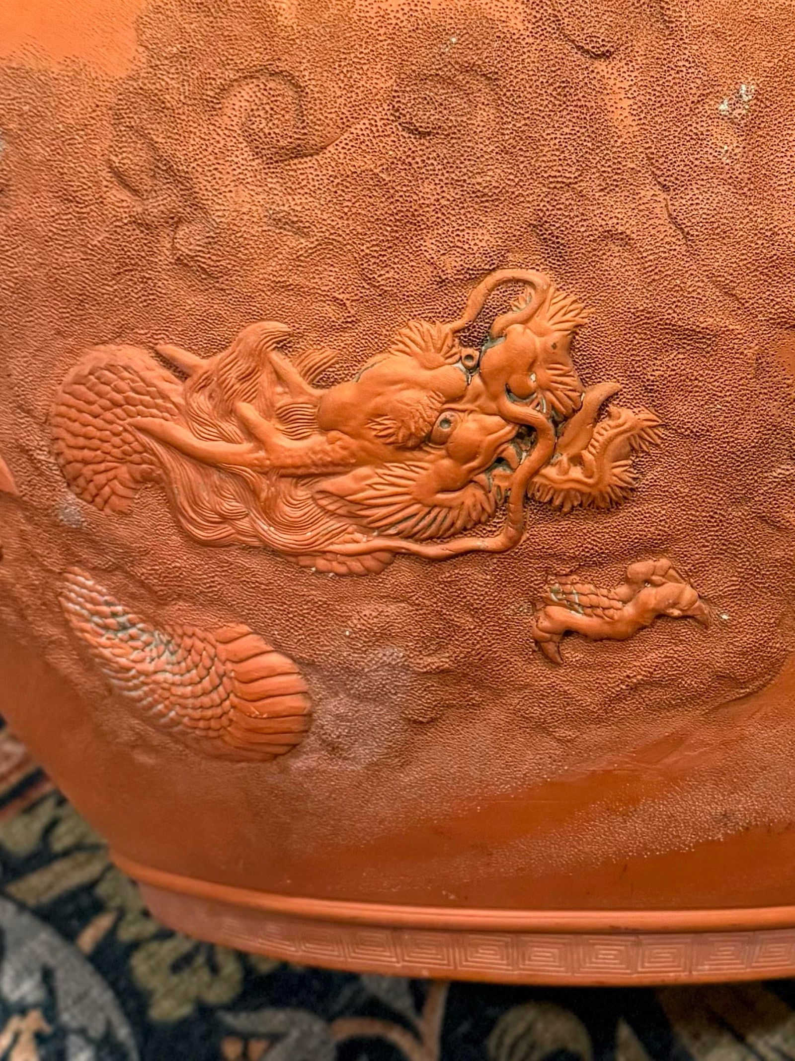 Large Dragon Terracotta Pot Garden Planter - 3